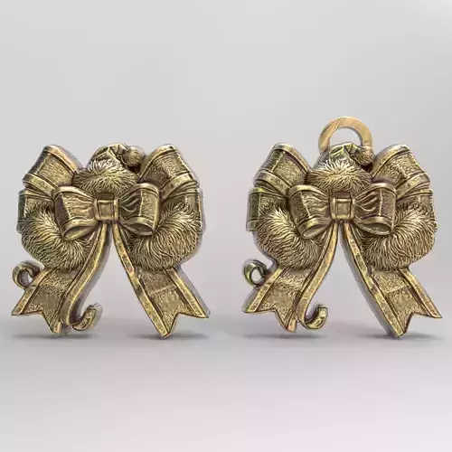 sanda hat ribbon christmas decor  3D print model