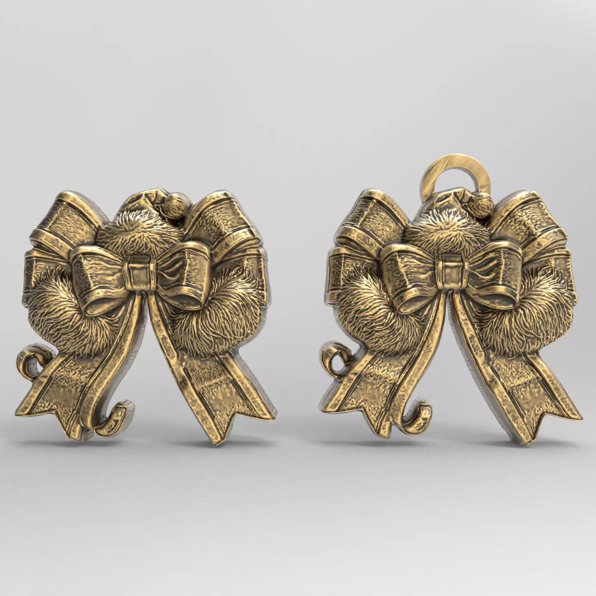 sanda hat ribbon christmas decor  3D print model_0