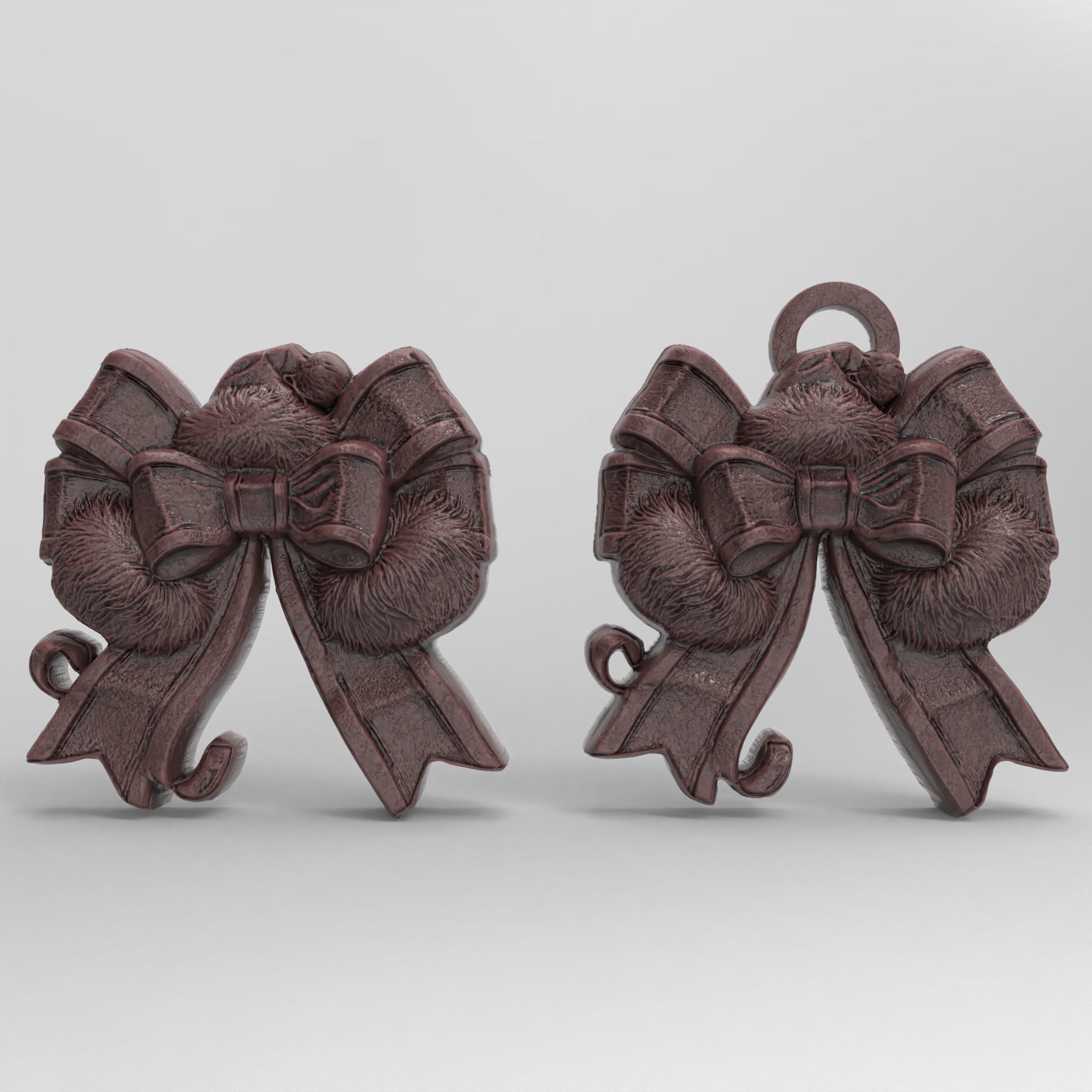 sanda hat ribbon christmas decor  3D print model_1