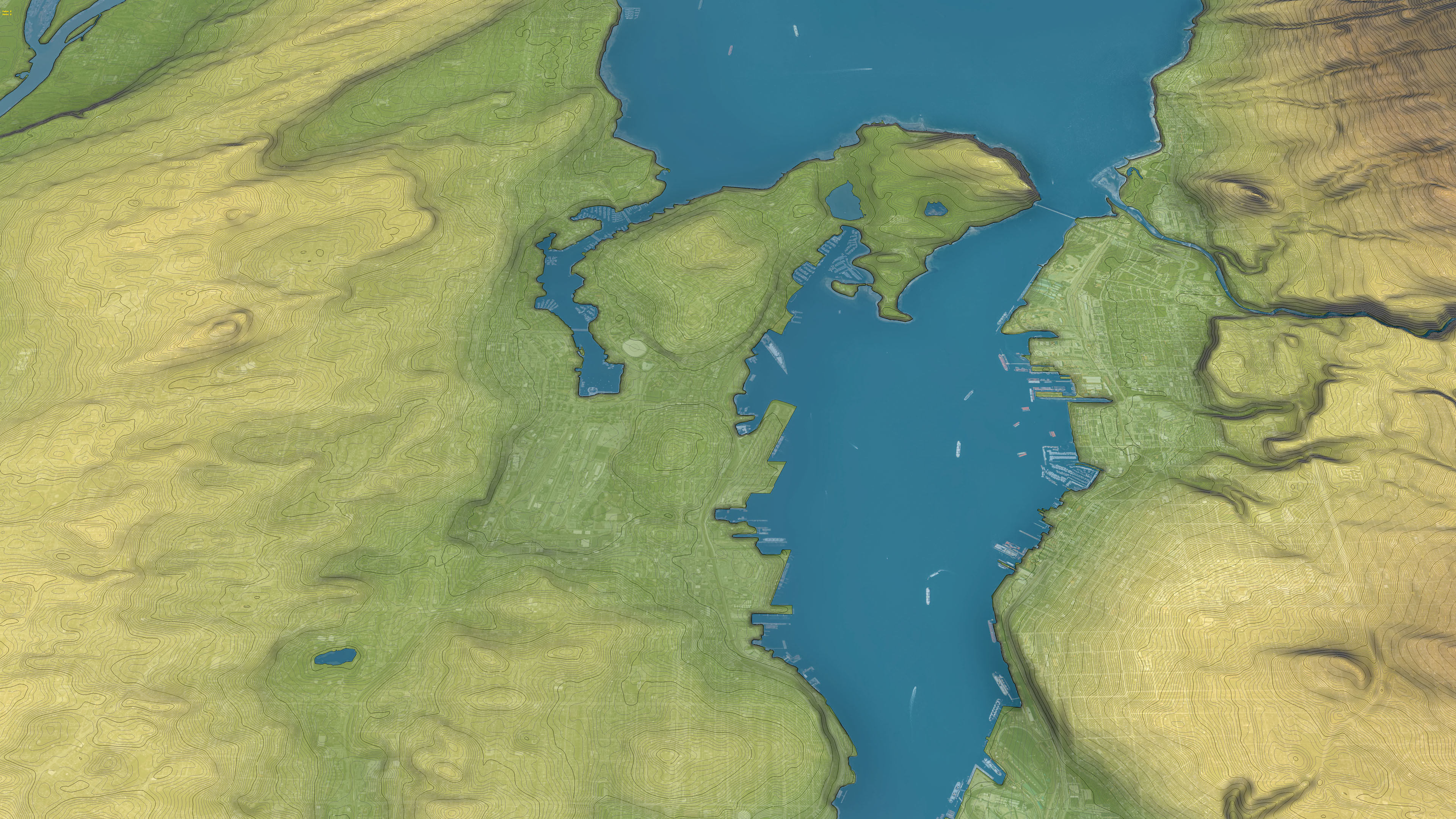 Vancouver - Topography Terrain Low-poly 3D model_11