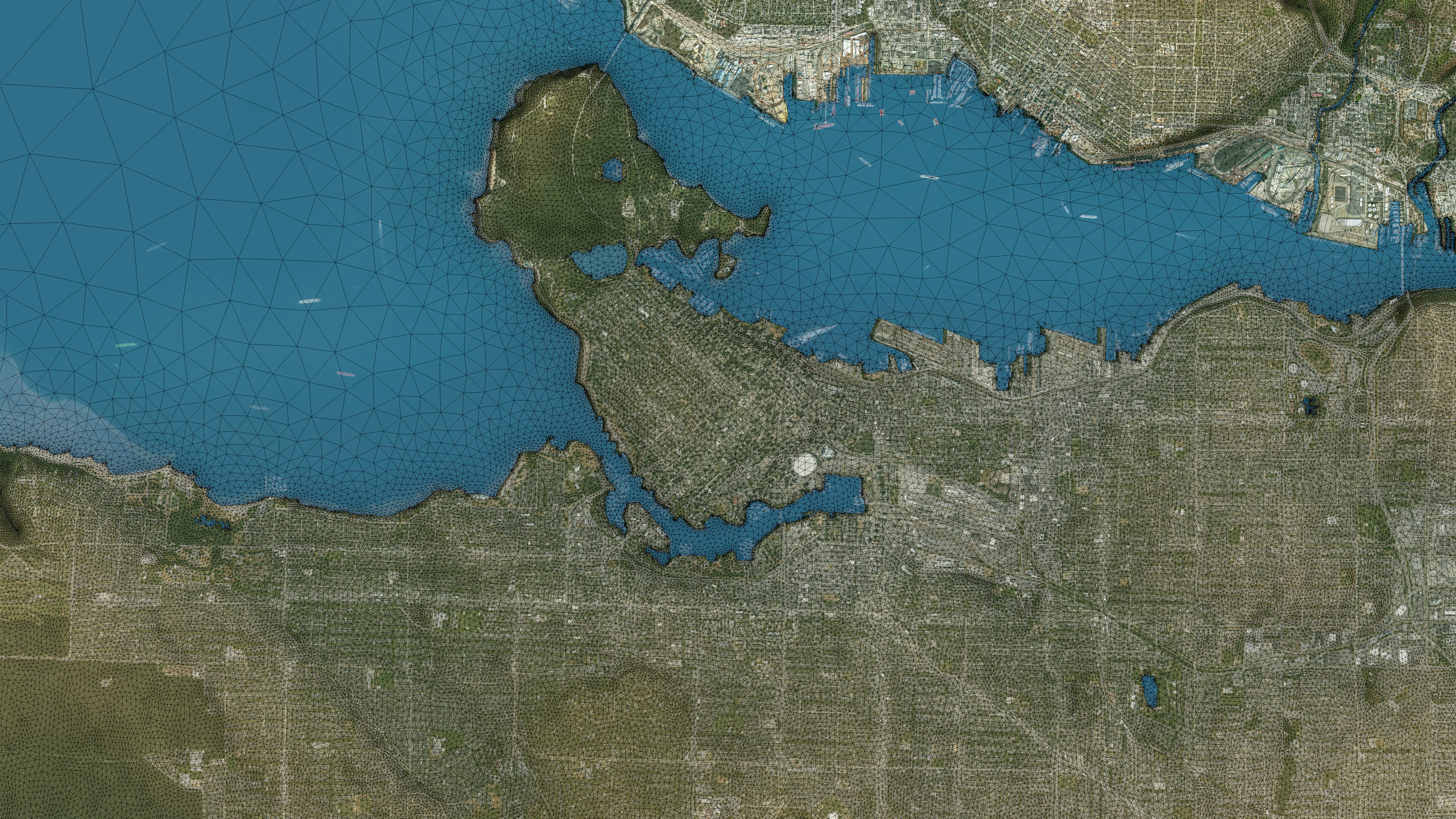 Vancouver - Topography Terrain Low-poly 3D model_31