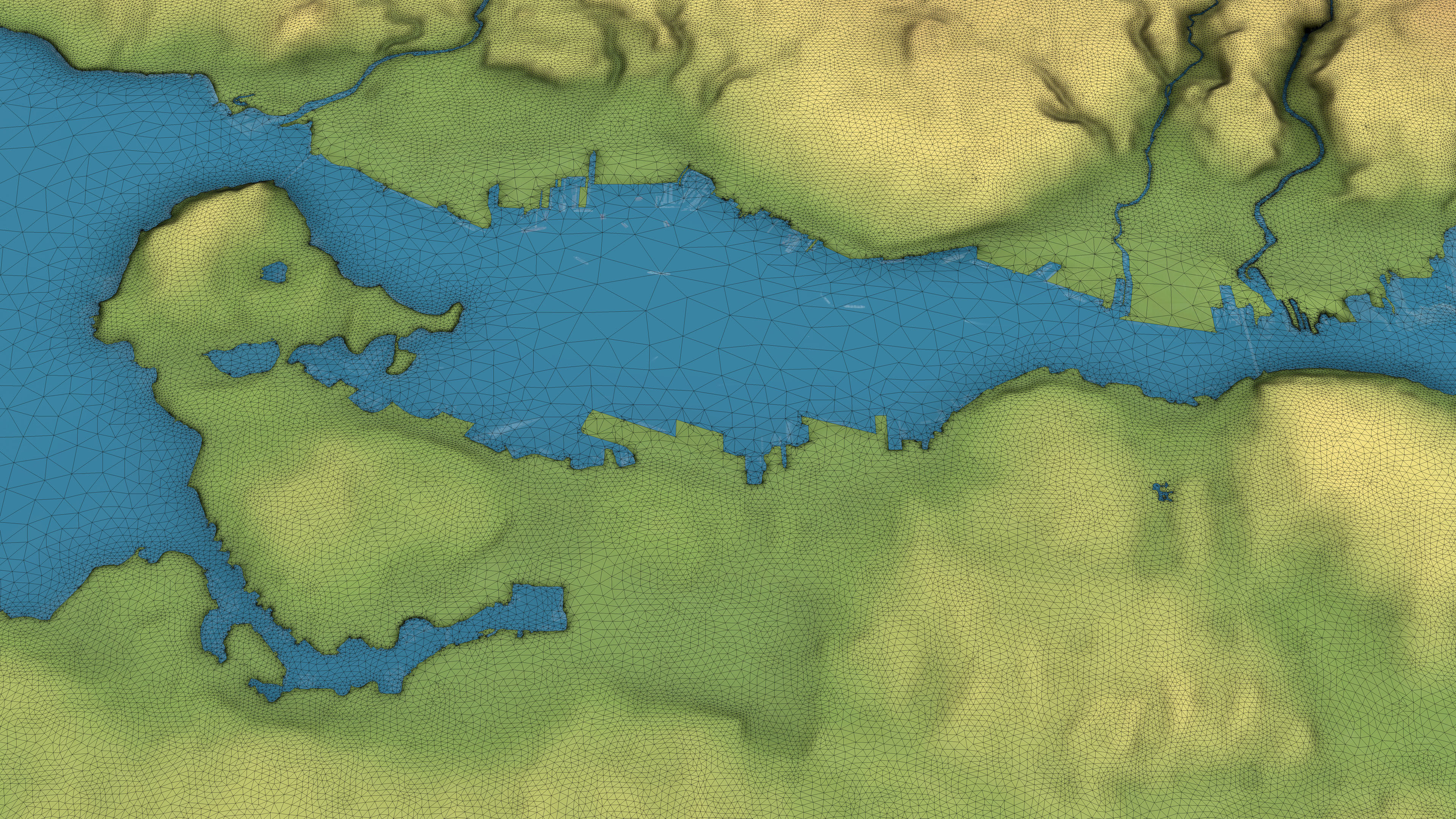 Vancouver - Topography Terrain Low-poly 3D model_15