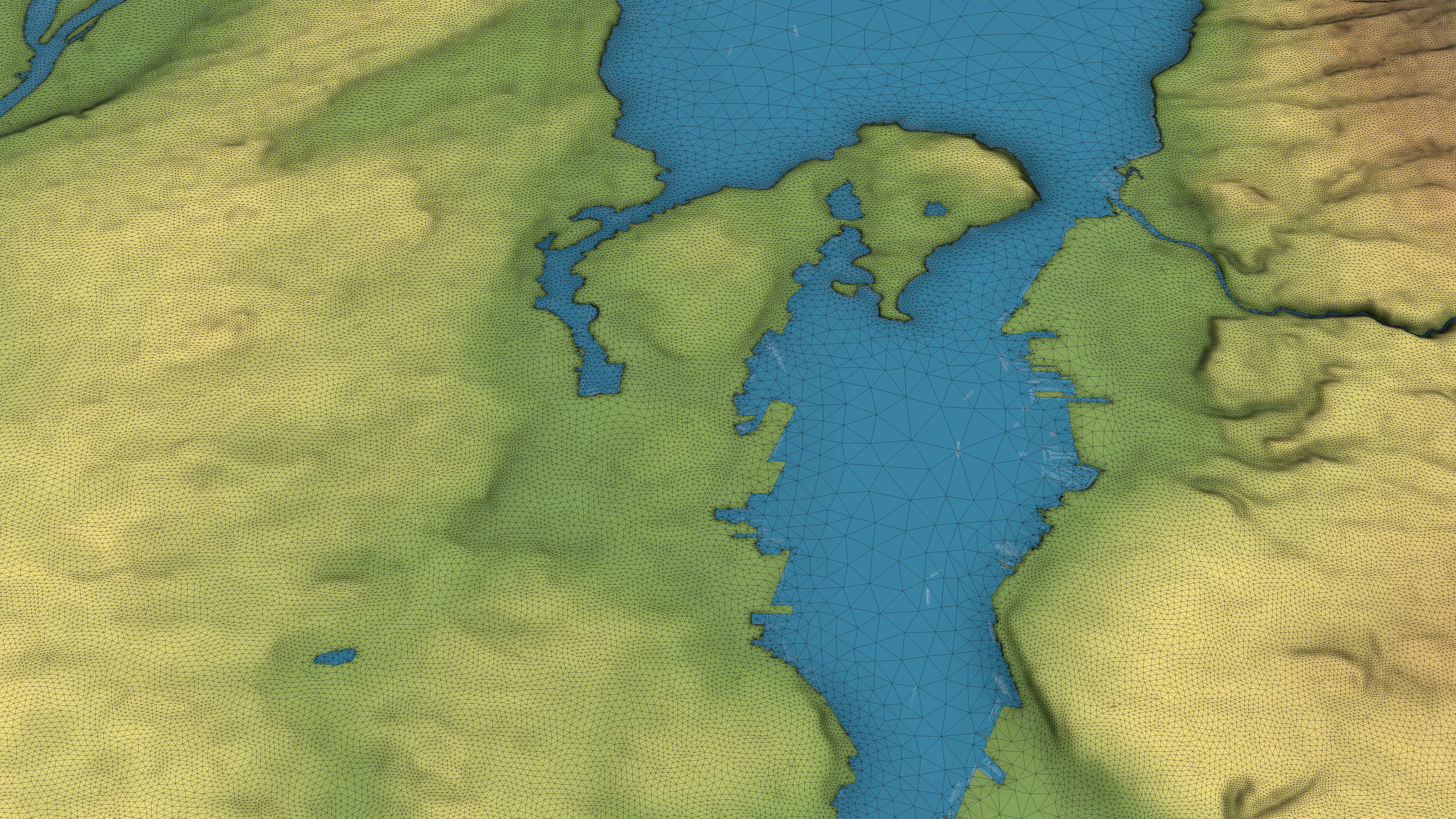 Vancouver - Topography Terrain Low-poly 3D model_12