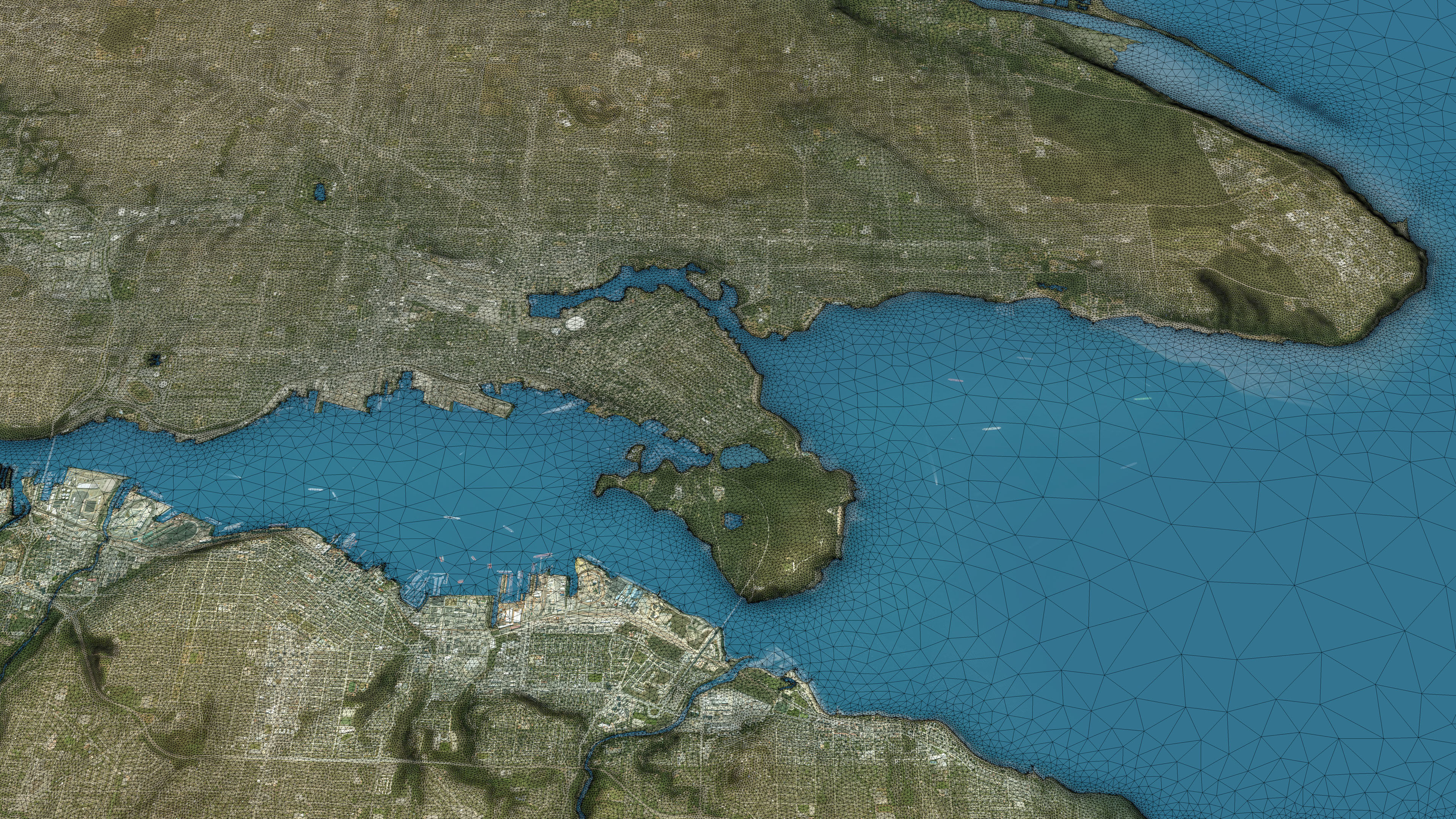 Vancouver - Topography Terrain Low-poly 3D model_7