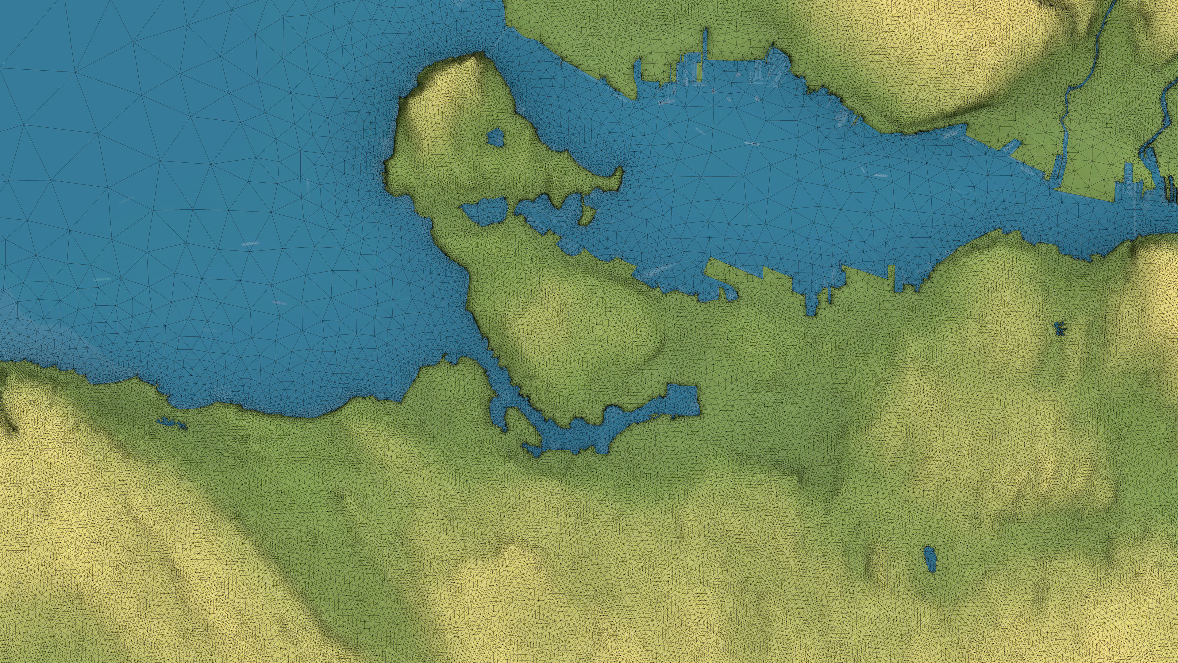 Vancouver - Topography Terrain Low-poly 3D model_33