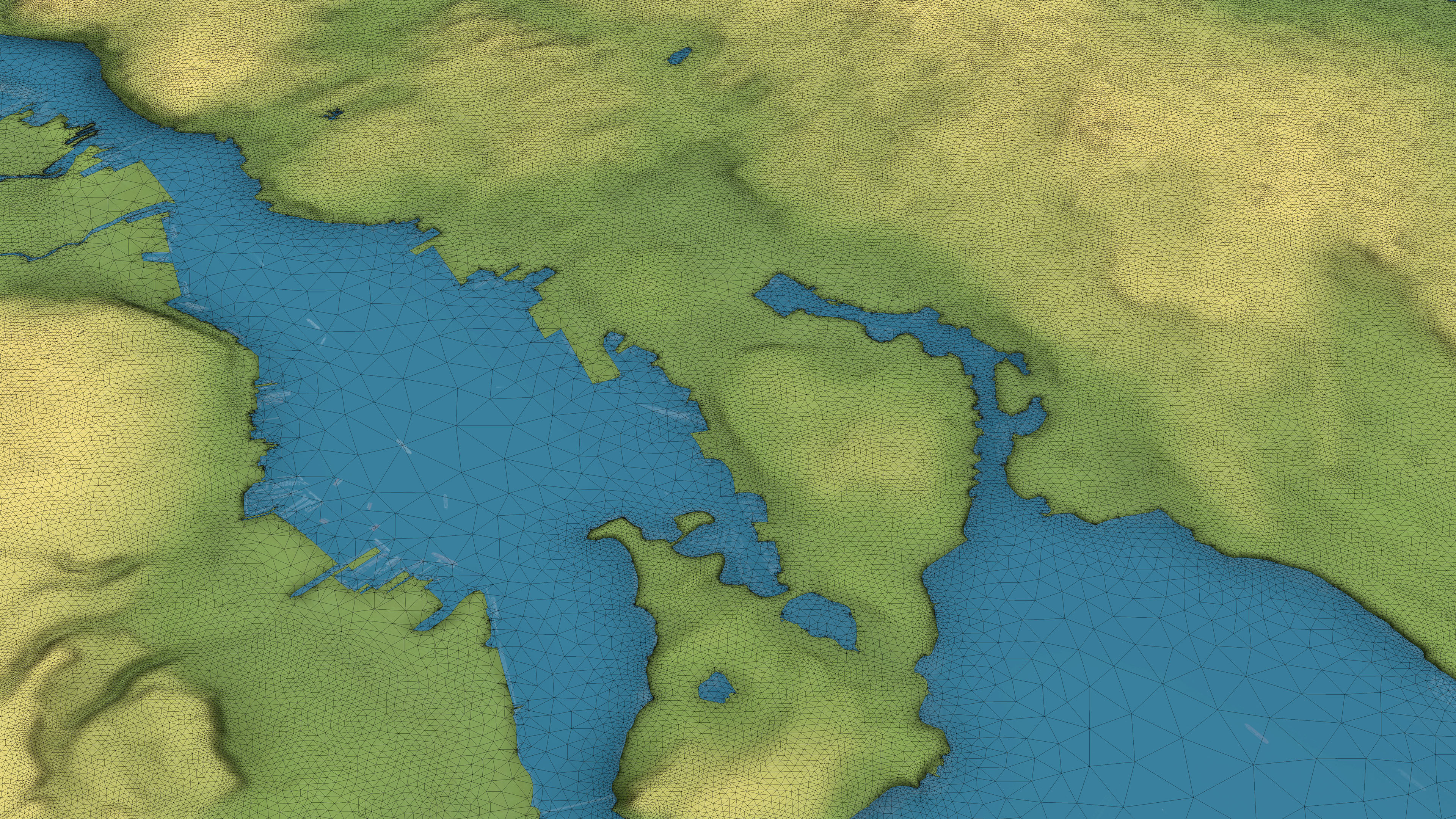 Vancouver - Topography Terrain Low-poly 3D model_27