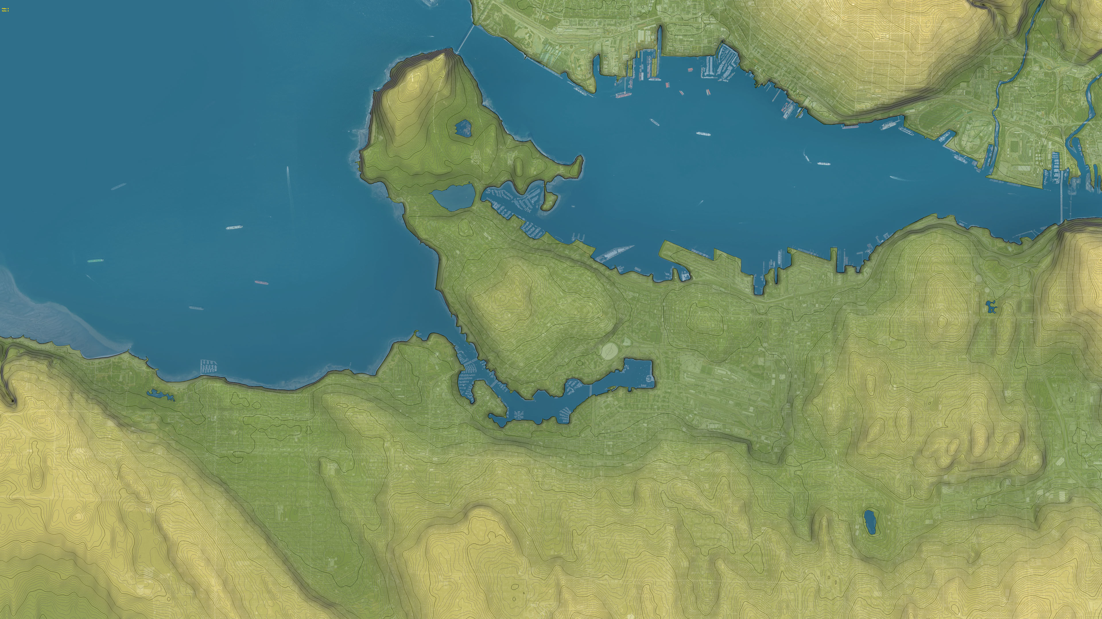 Vancouver - Topography Terrain Low-poly 3D model_32