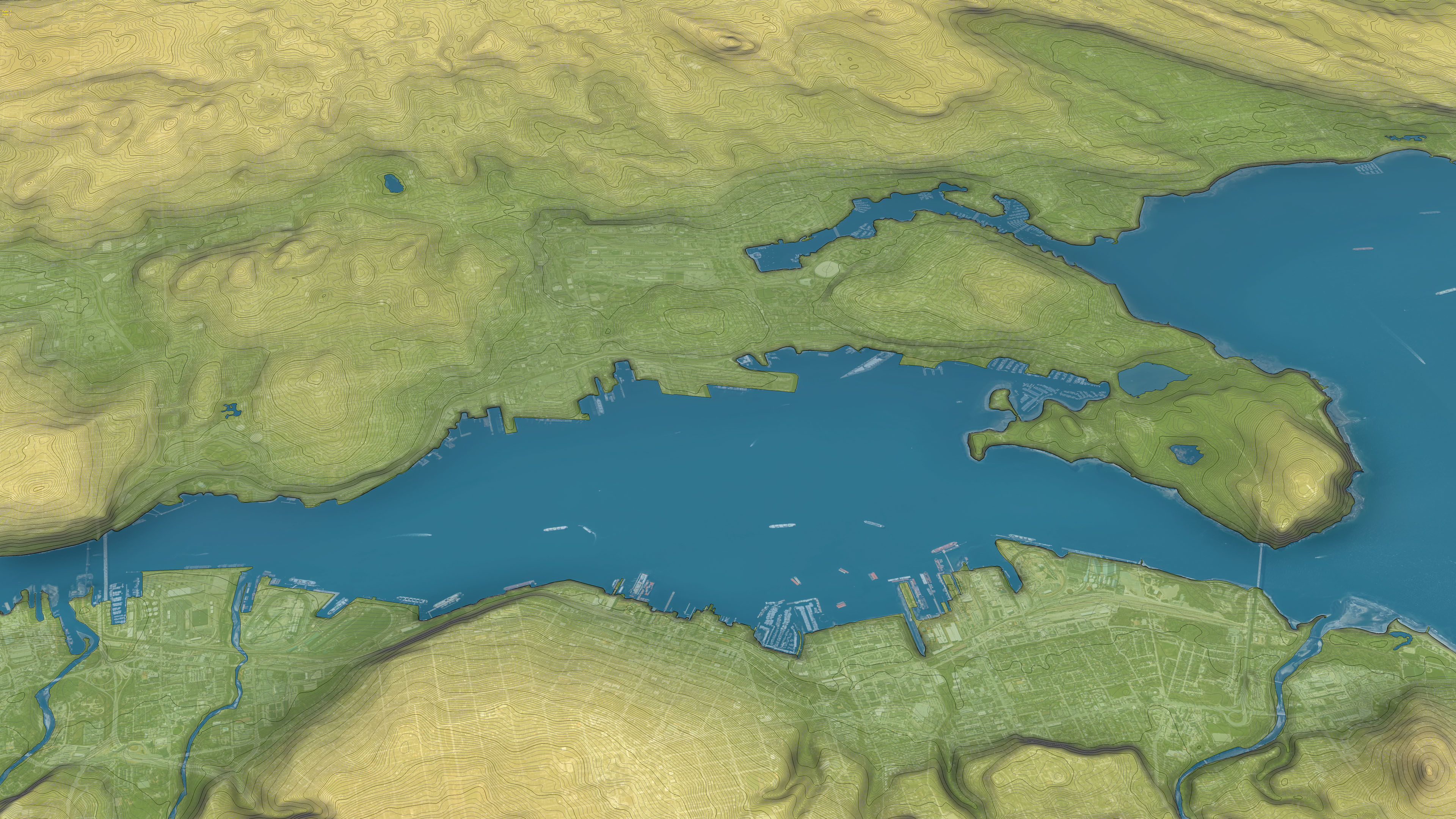 Vancouver - Topography Terrain Low-poly 3D model_29