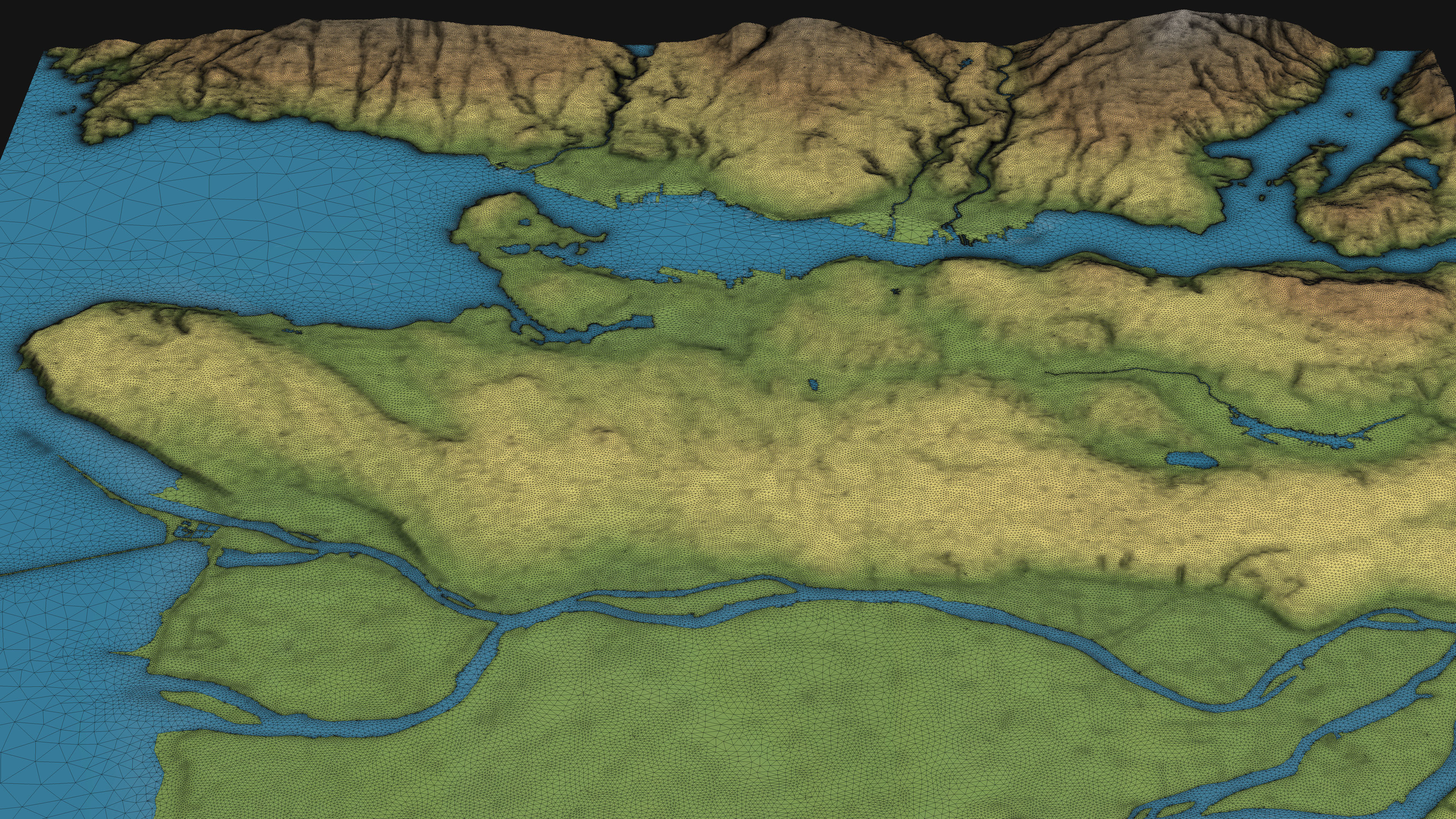 Vancouver - Topography Terrain Low-poly 3D model_18