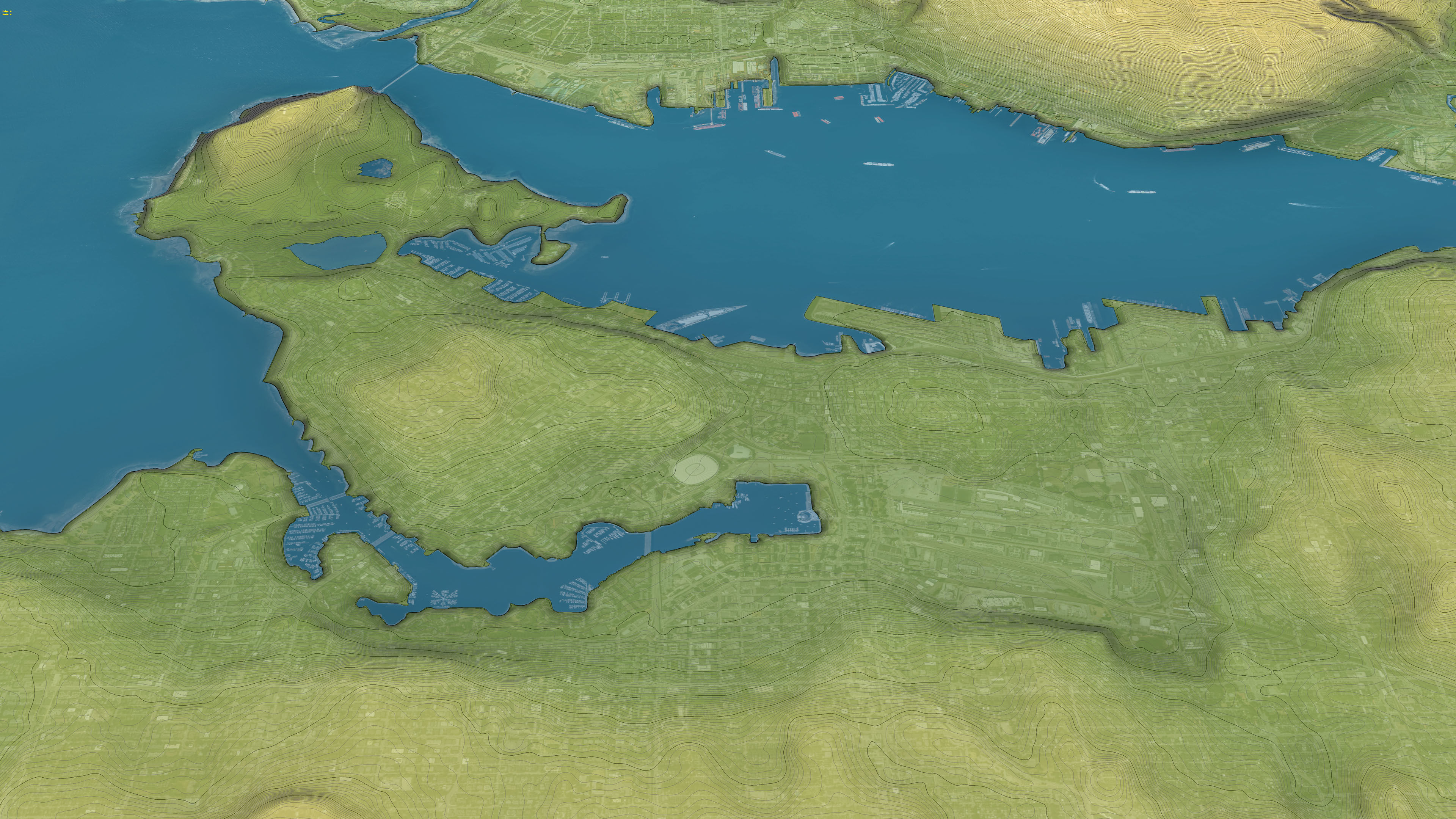 Vancouver - Topography Terrain Low-poly 3D model_20