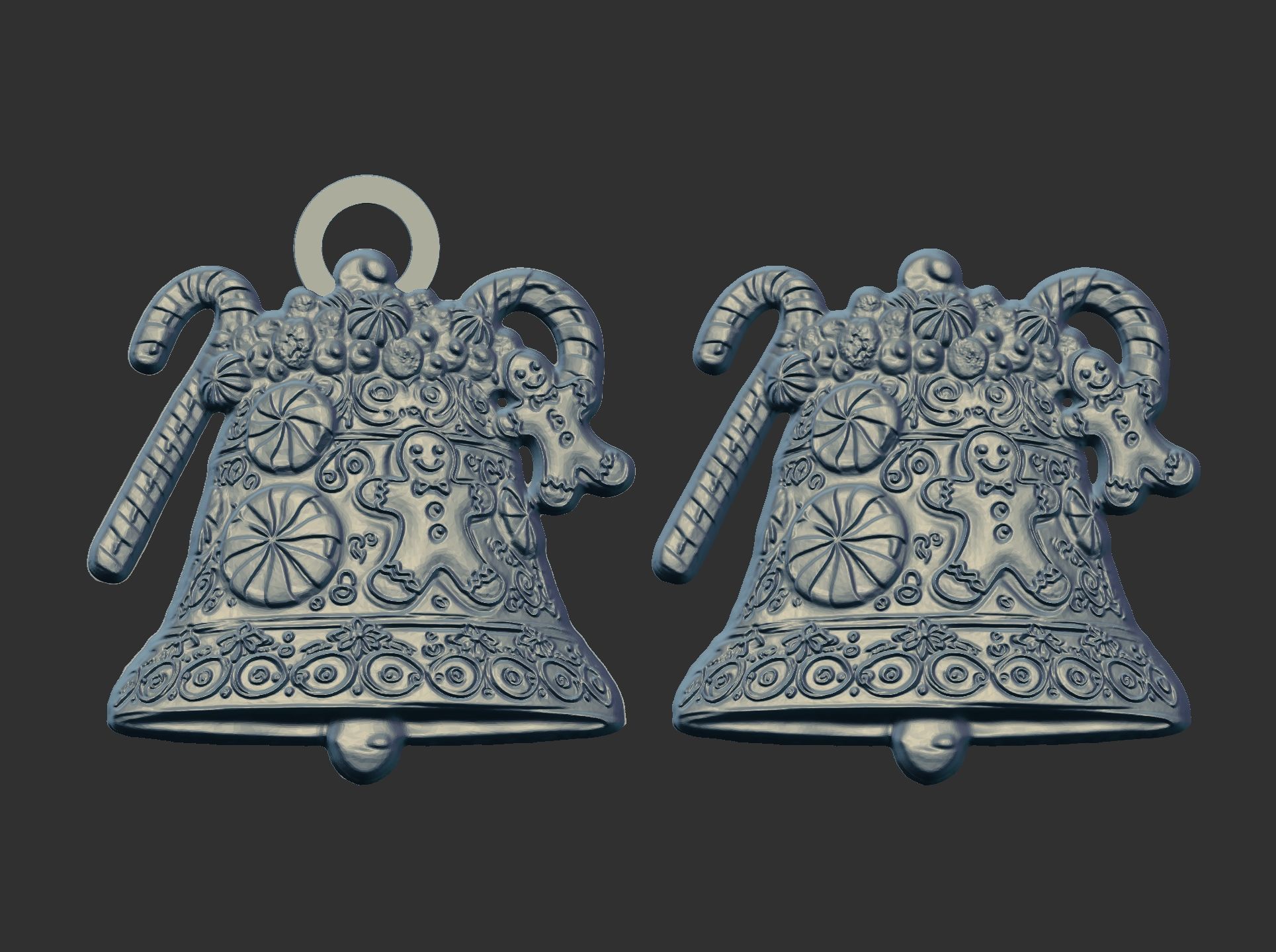 christmas bell decor  3D print model_3
