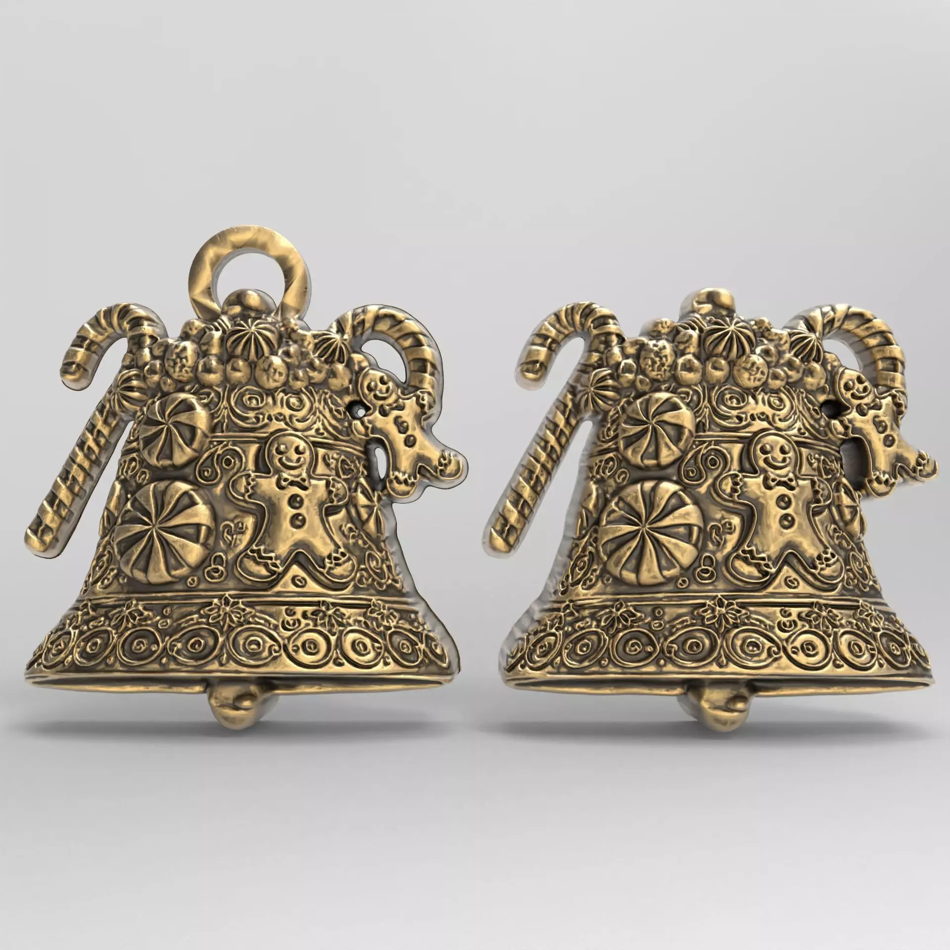 christmas bell decor  3D print model_0