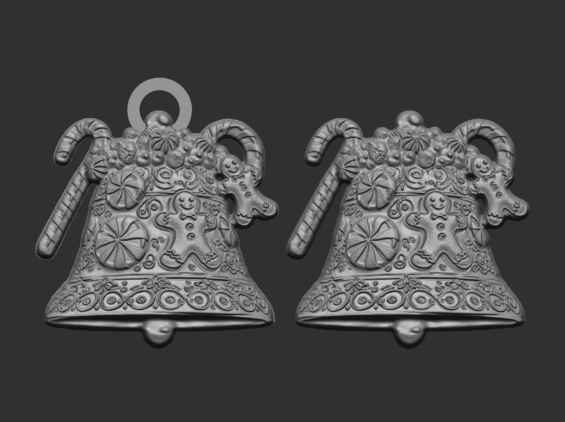 christmas bell decor  3D print model_6