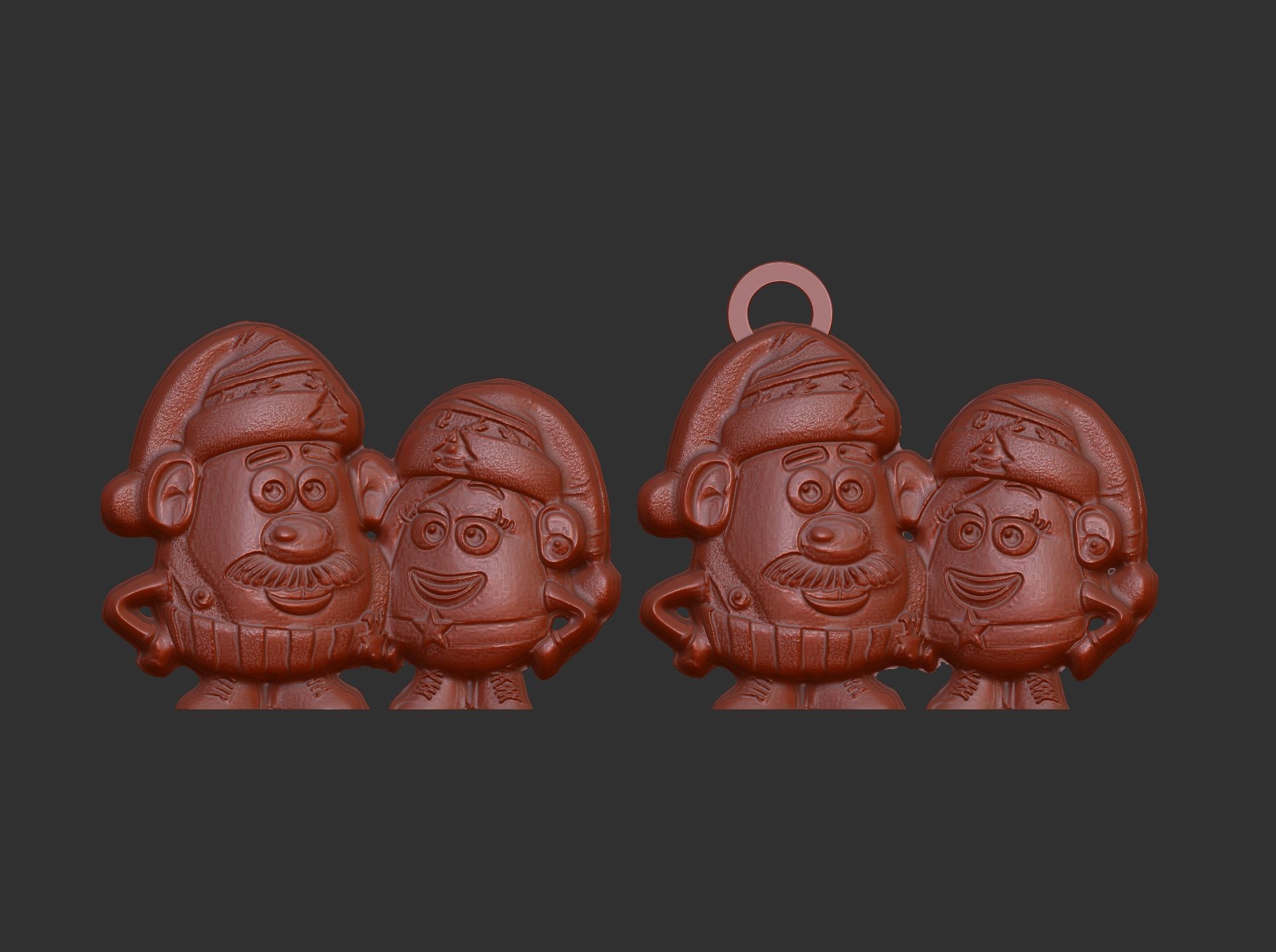 mr and mrs potato christmas decor  3D print model_8