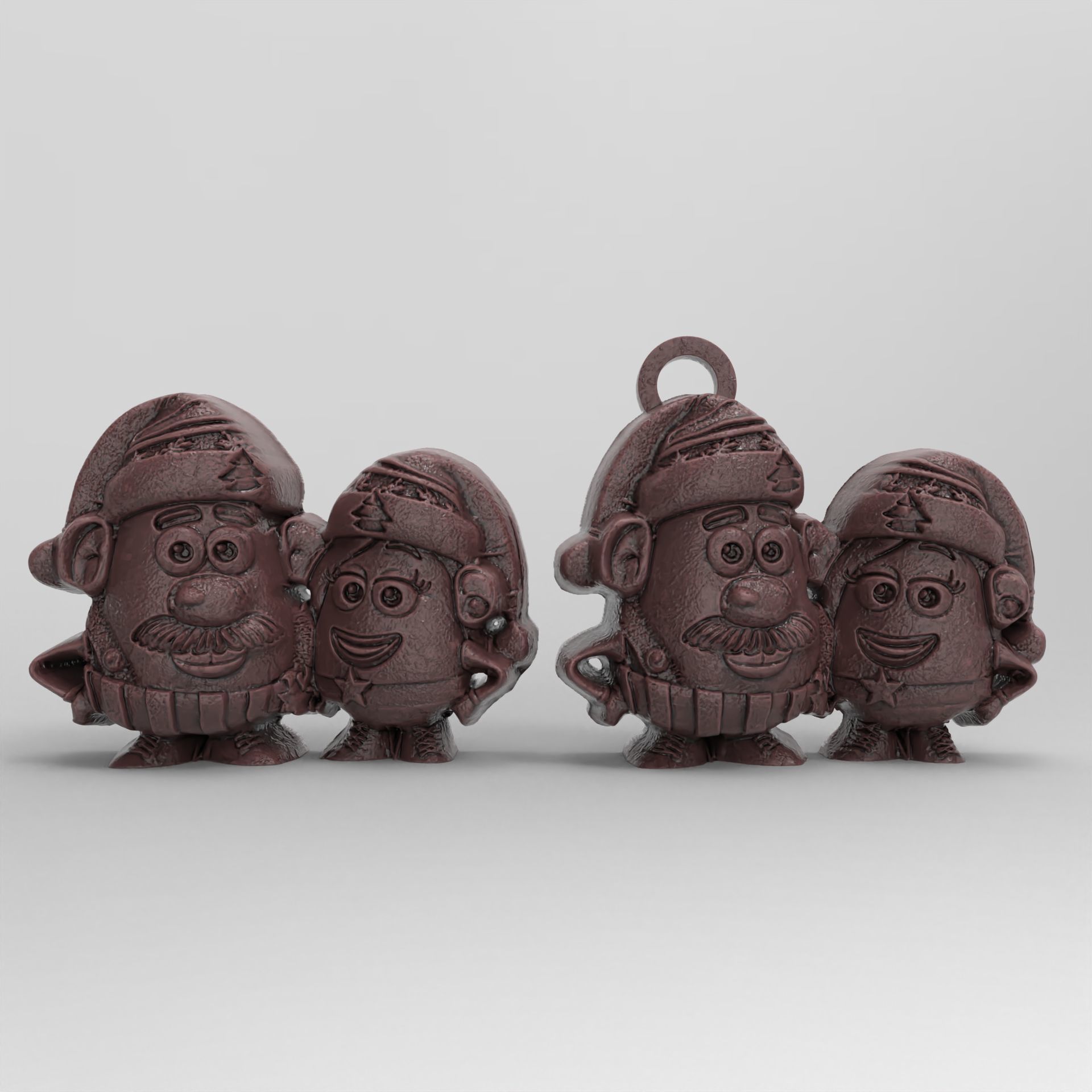 mr and mrs potato christmas decor  3D print model_1