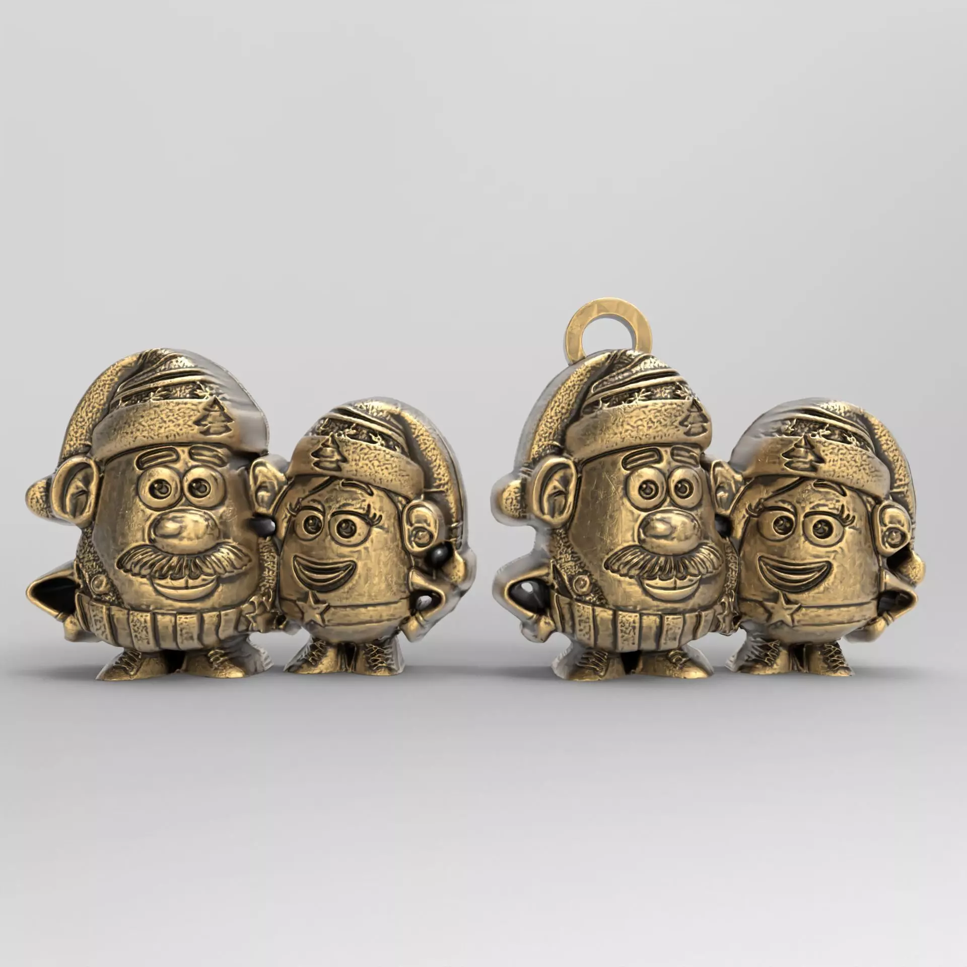 mr and mrs potato christmas decor  3D print model_0