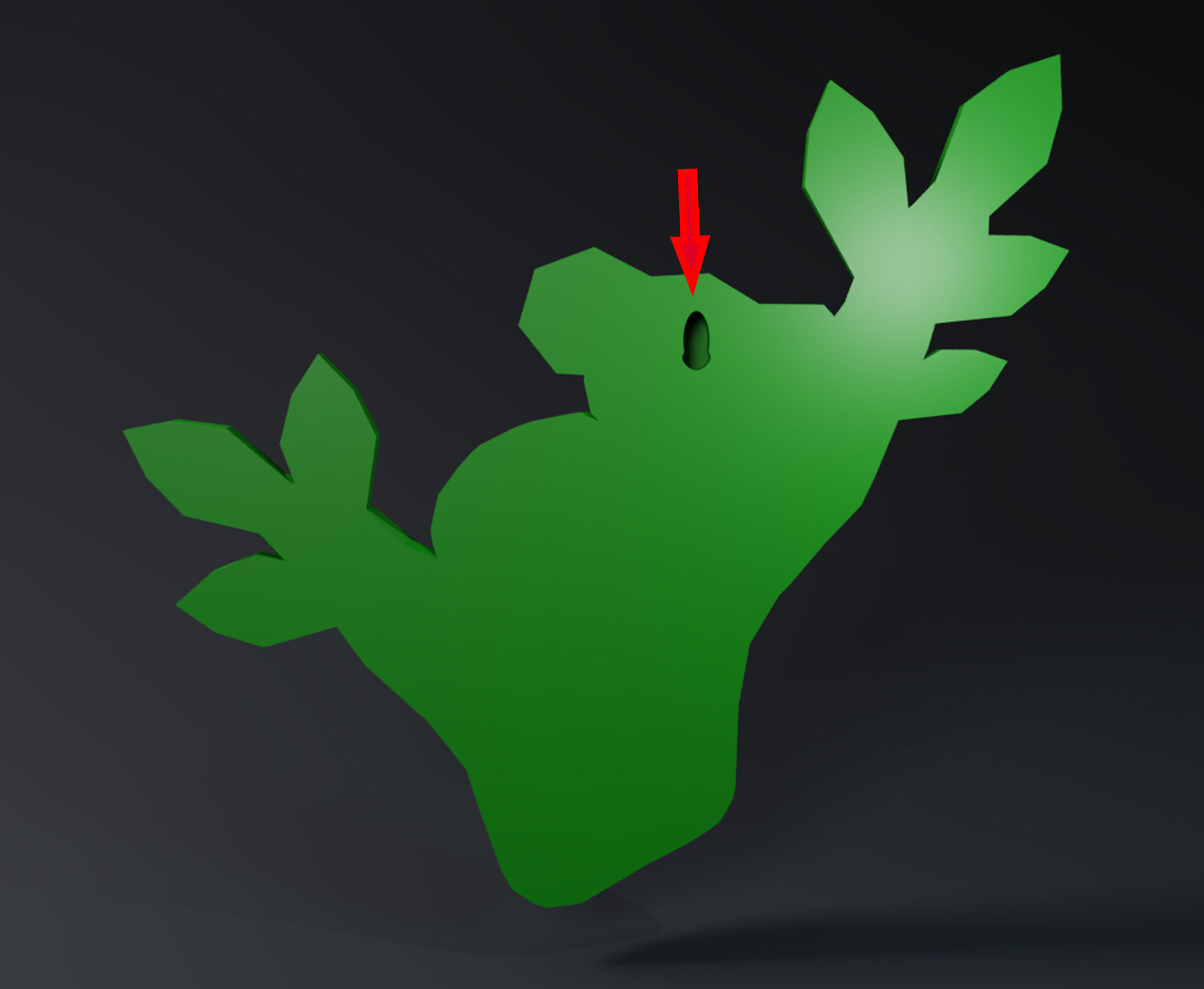 Low Poly Koala Sleeping on a Tree Branch Wall Decor 3D print model_2