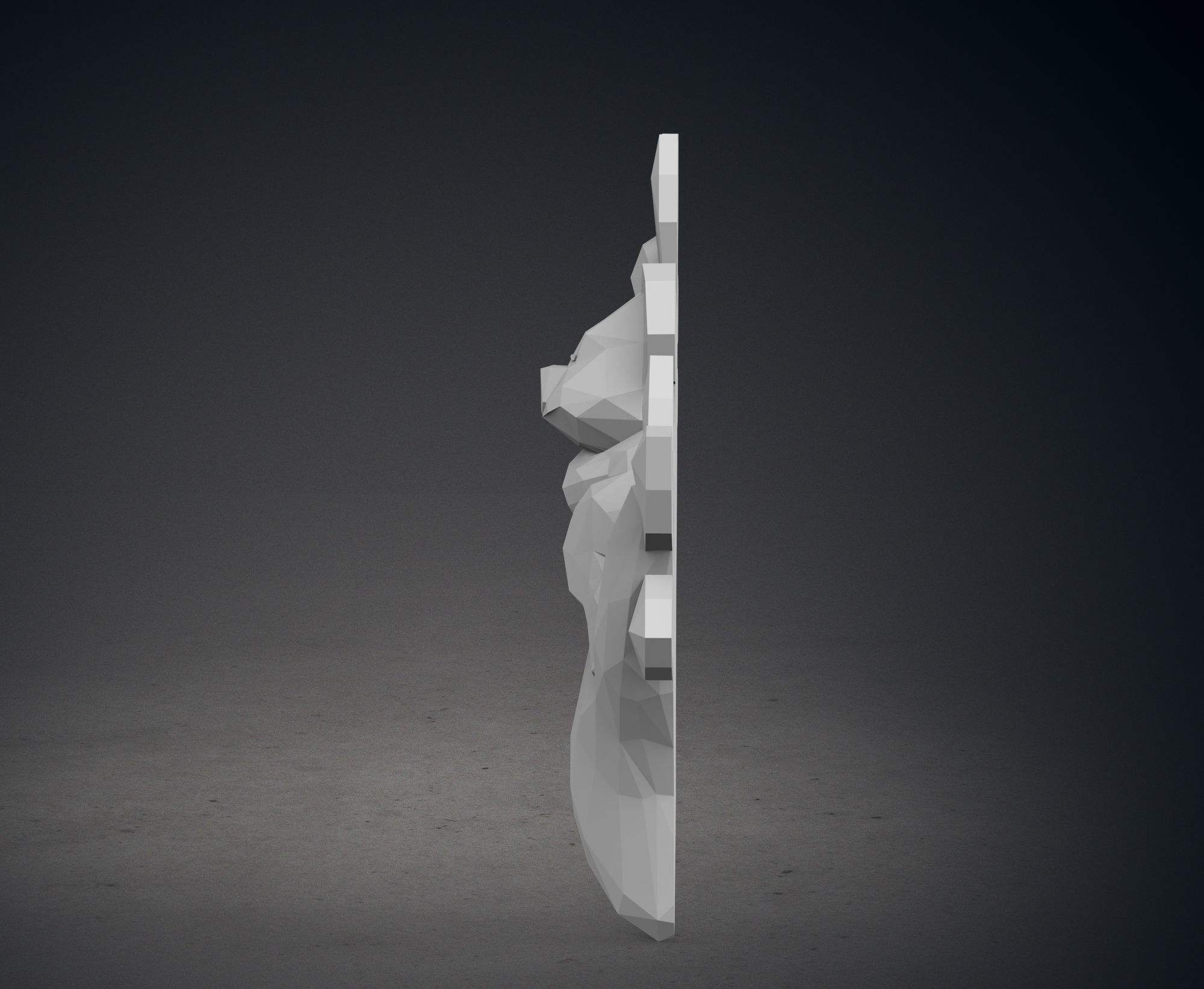 Low Poly Koala Sleeping on a Tree Branch Wall Decor 3D print model_5