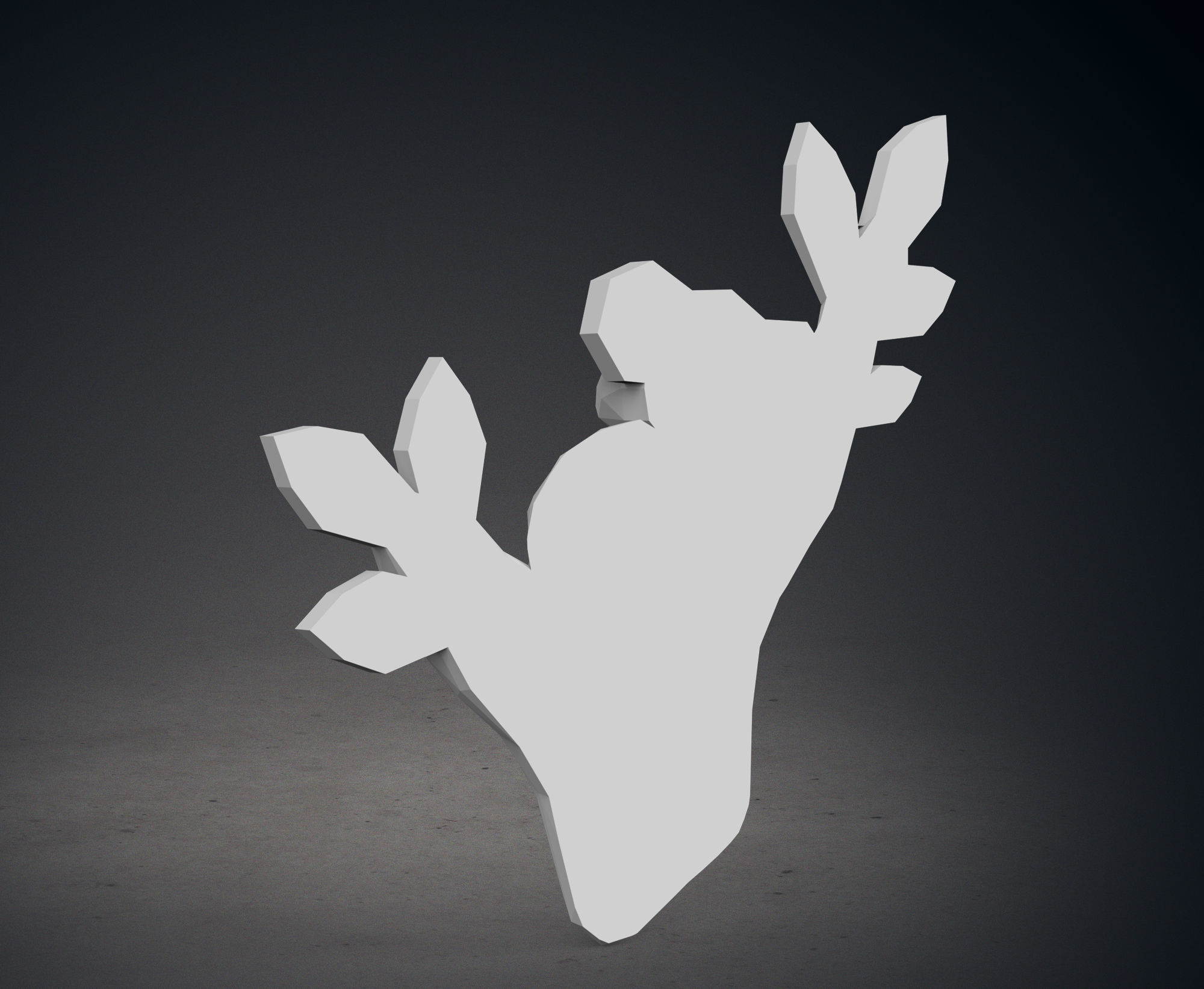 Low Poly Koala Sleeping on a Tree Branch Wall Decor 3D print model_6