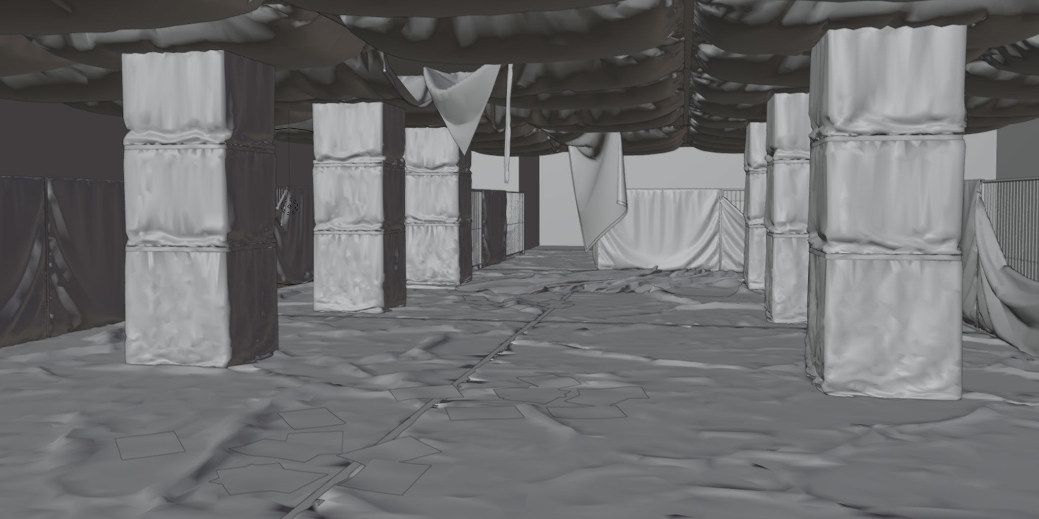 Quarantine Building - Post Apo - Pandemic Scene 3D model_4