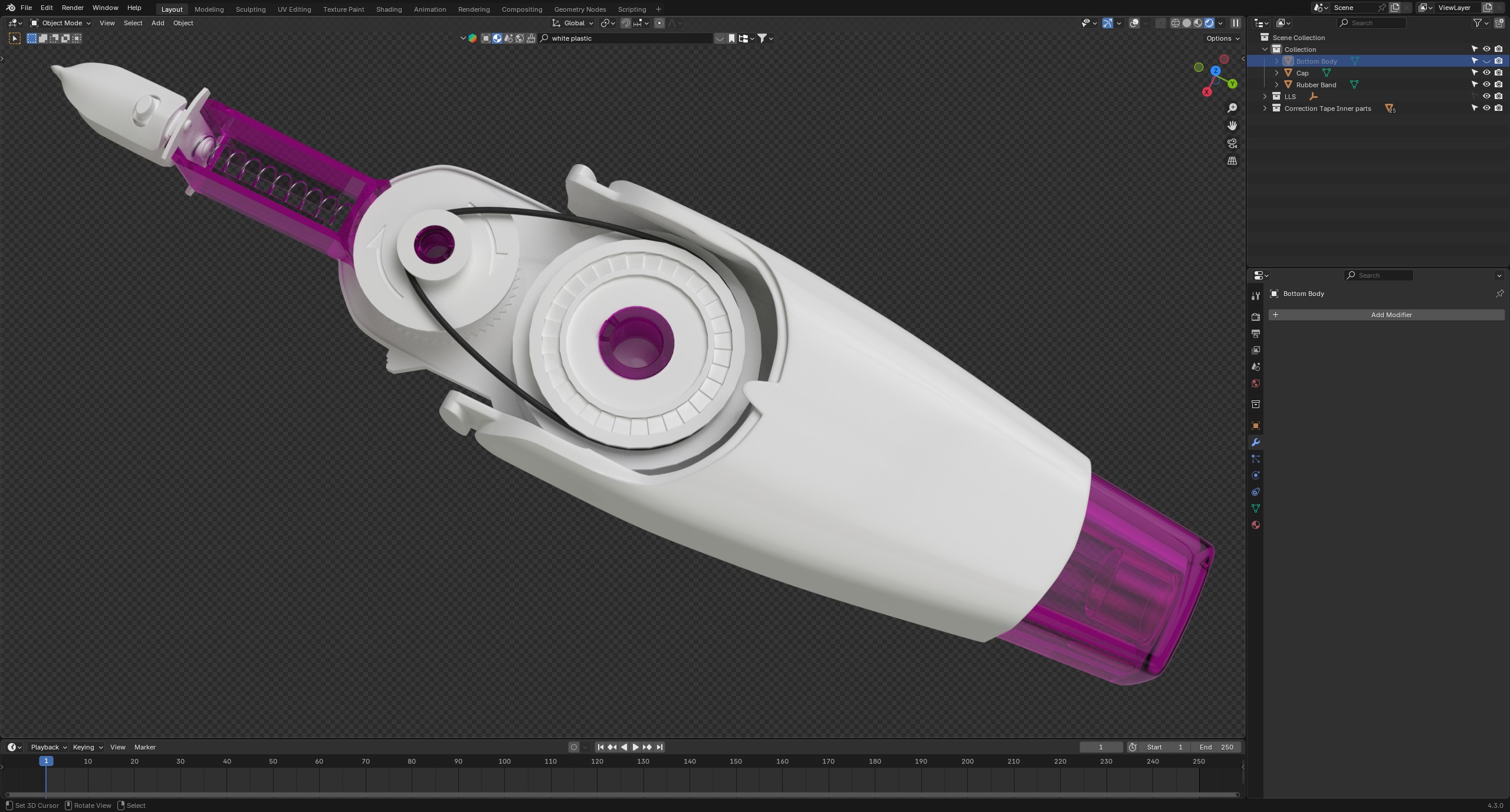 Correction Tape 3D model_1