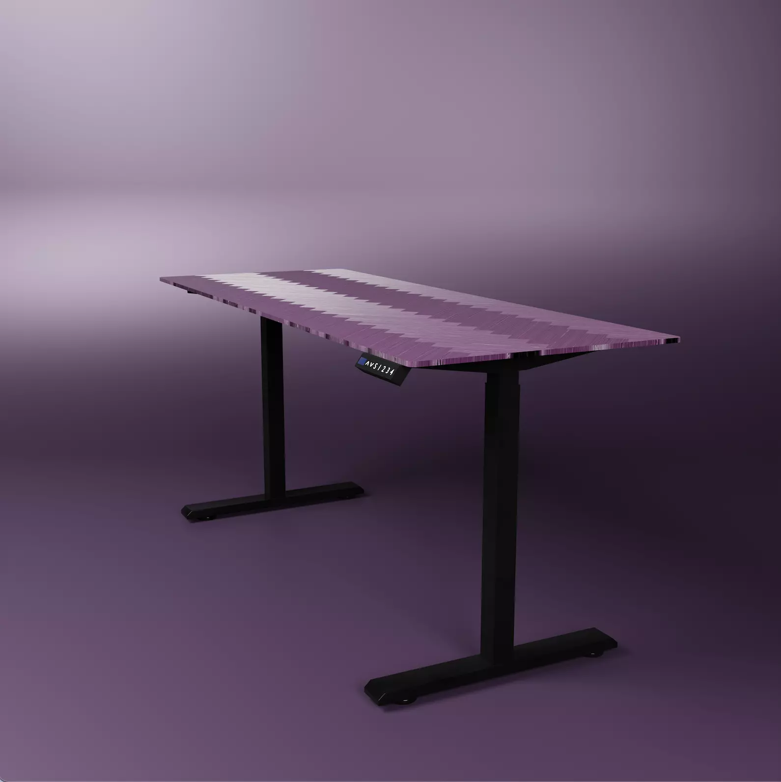 Desk - Adjustable sit and stand Low-poly 3D model_0