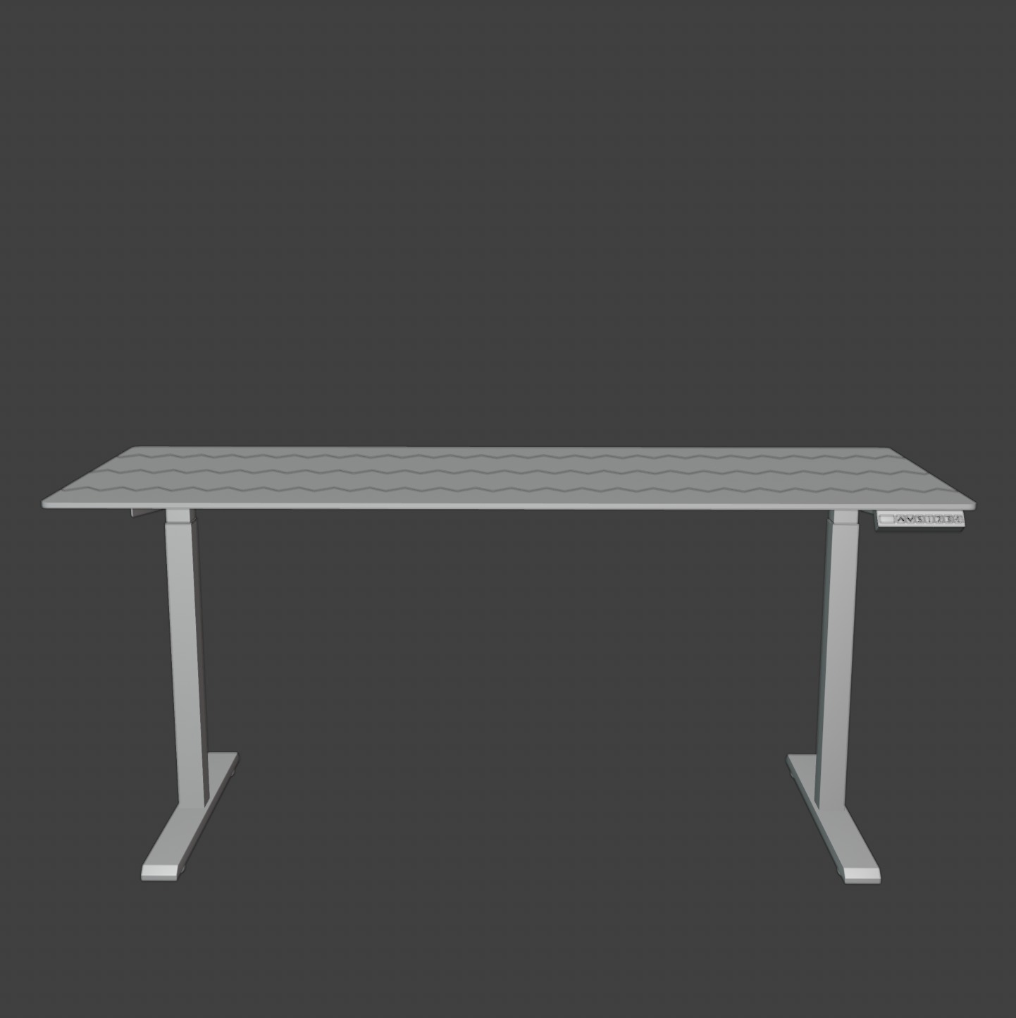Desk - Adjustable sit and stand Low-poly 3D model_7