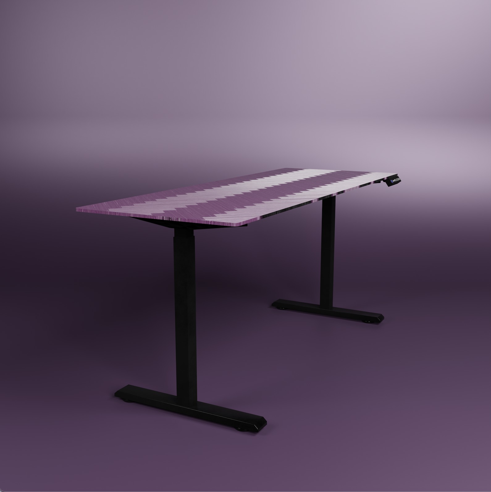 Desk - Adjustable sit and stand Low-poly 3D model_1