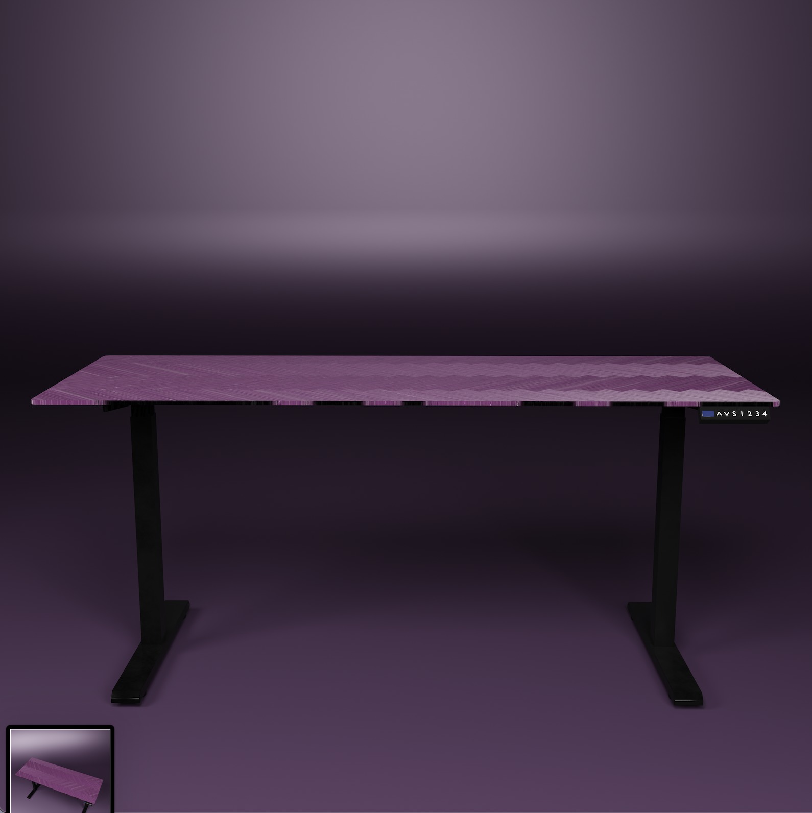 Desk - Adjustable sit and stand Low-poly 3D model_6
