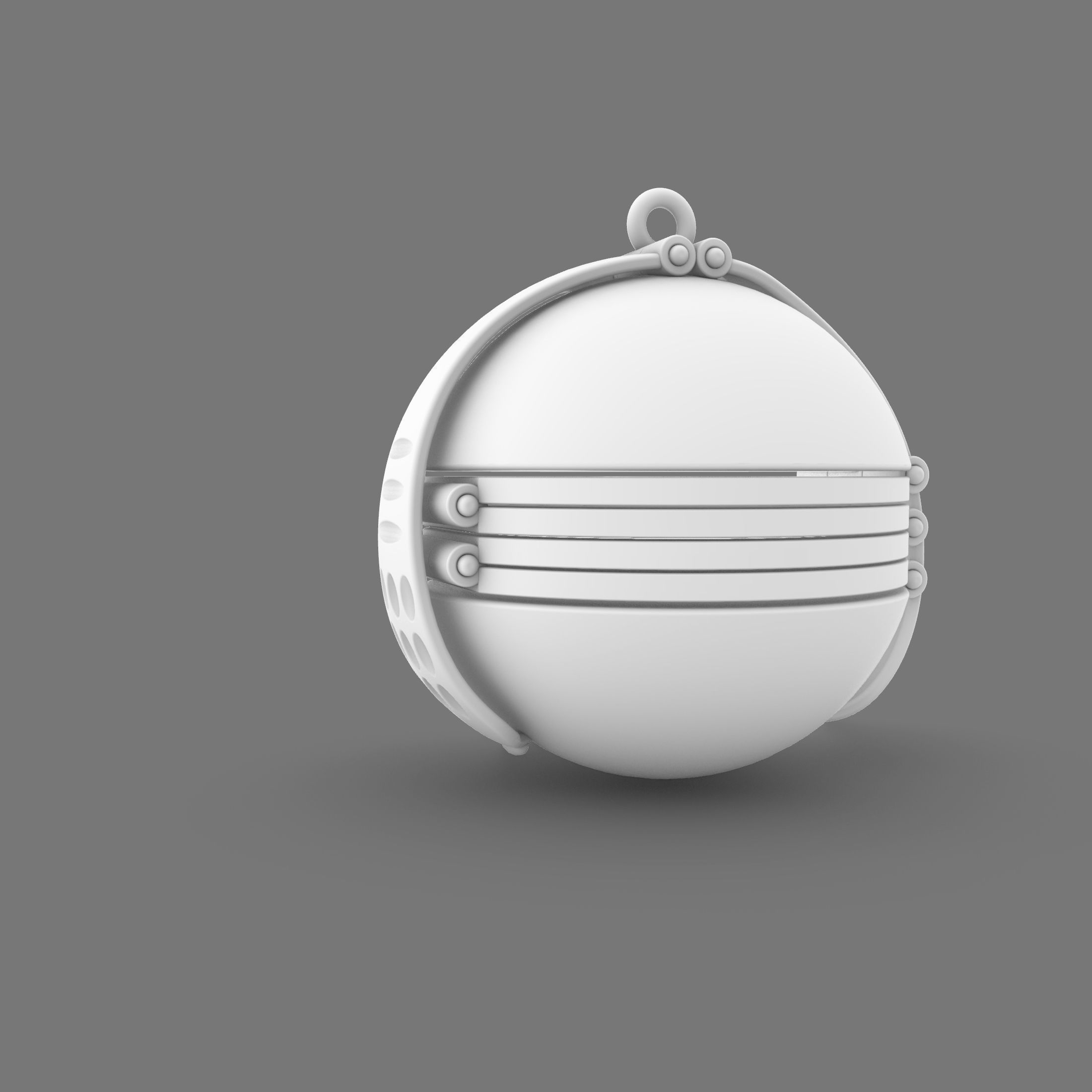 six frames Accordion Ball Expandable Locket Claw Latch Pendant 3D print model_13