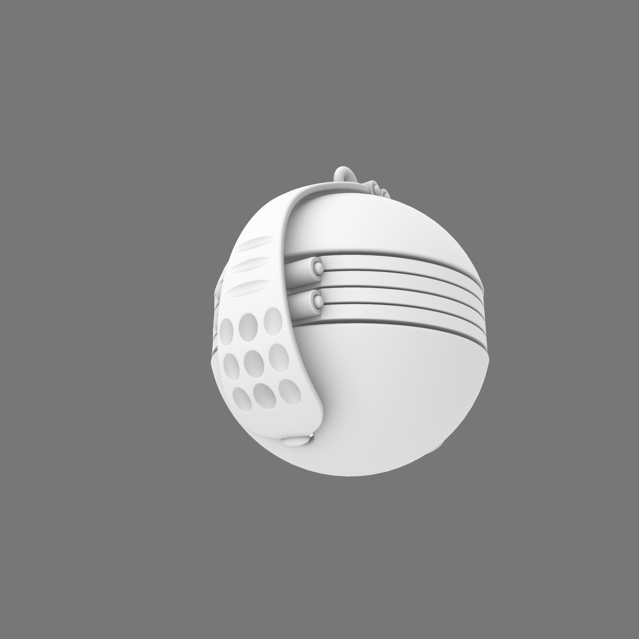 six frames Accordion Ball Expandable Locket Claw Latch Pendant 3D print model_7