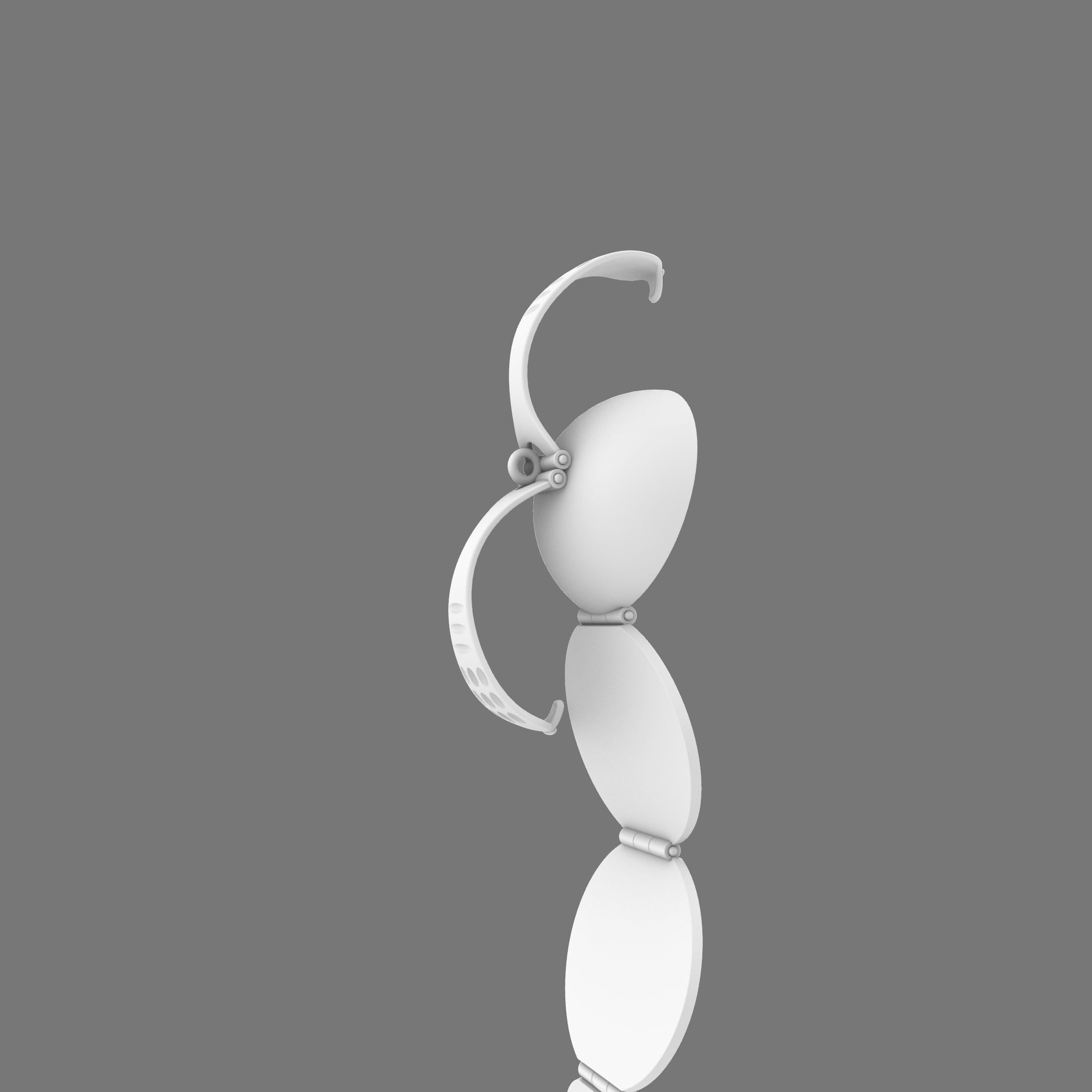 six frames Accordion Ball Expandable Locket Claw Latch Pendant 3D print model_12