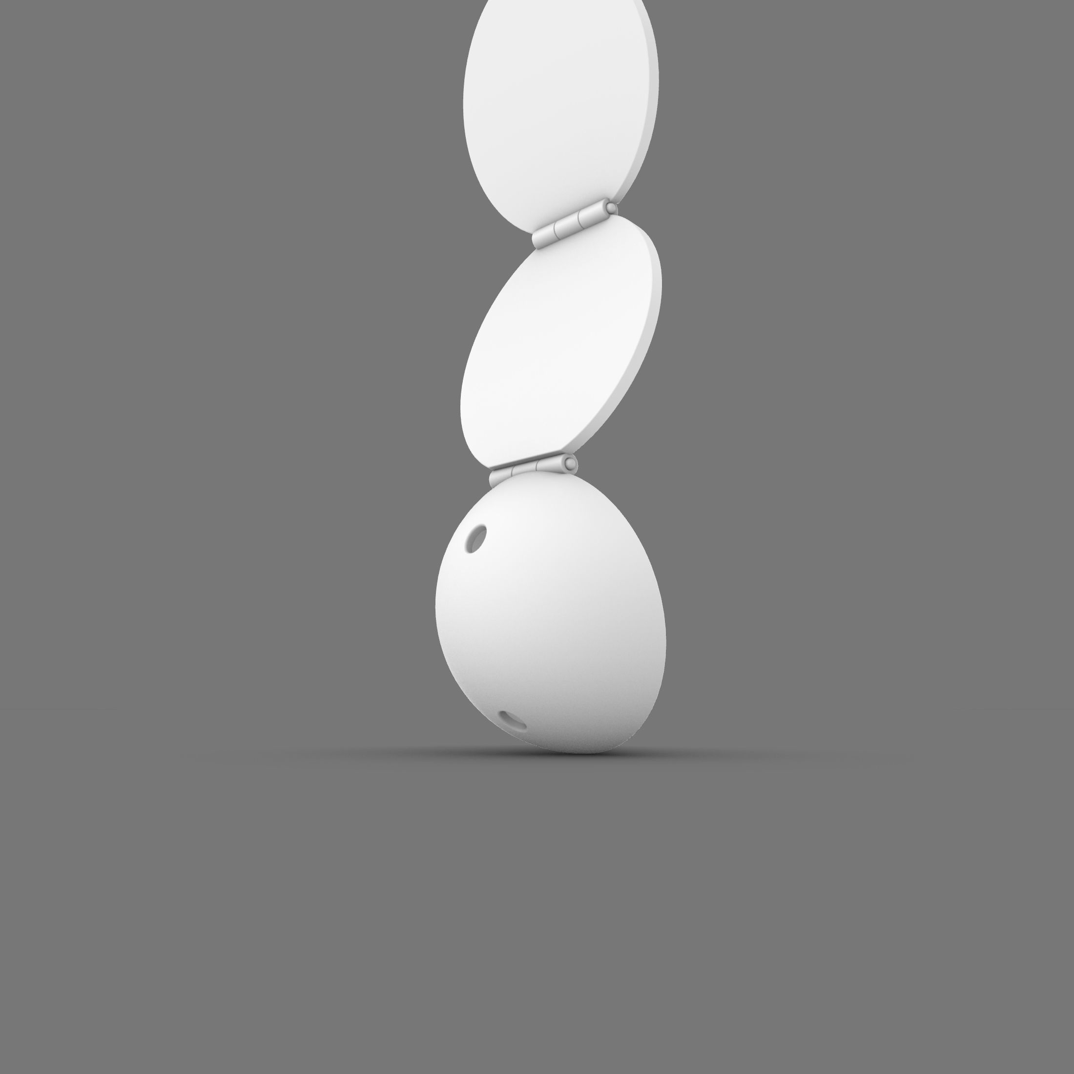 six frames Accordion Ball Expandable Locket Claw Latch Pendant 3D print model_18