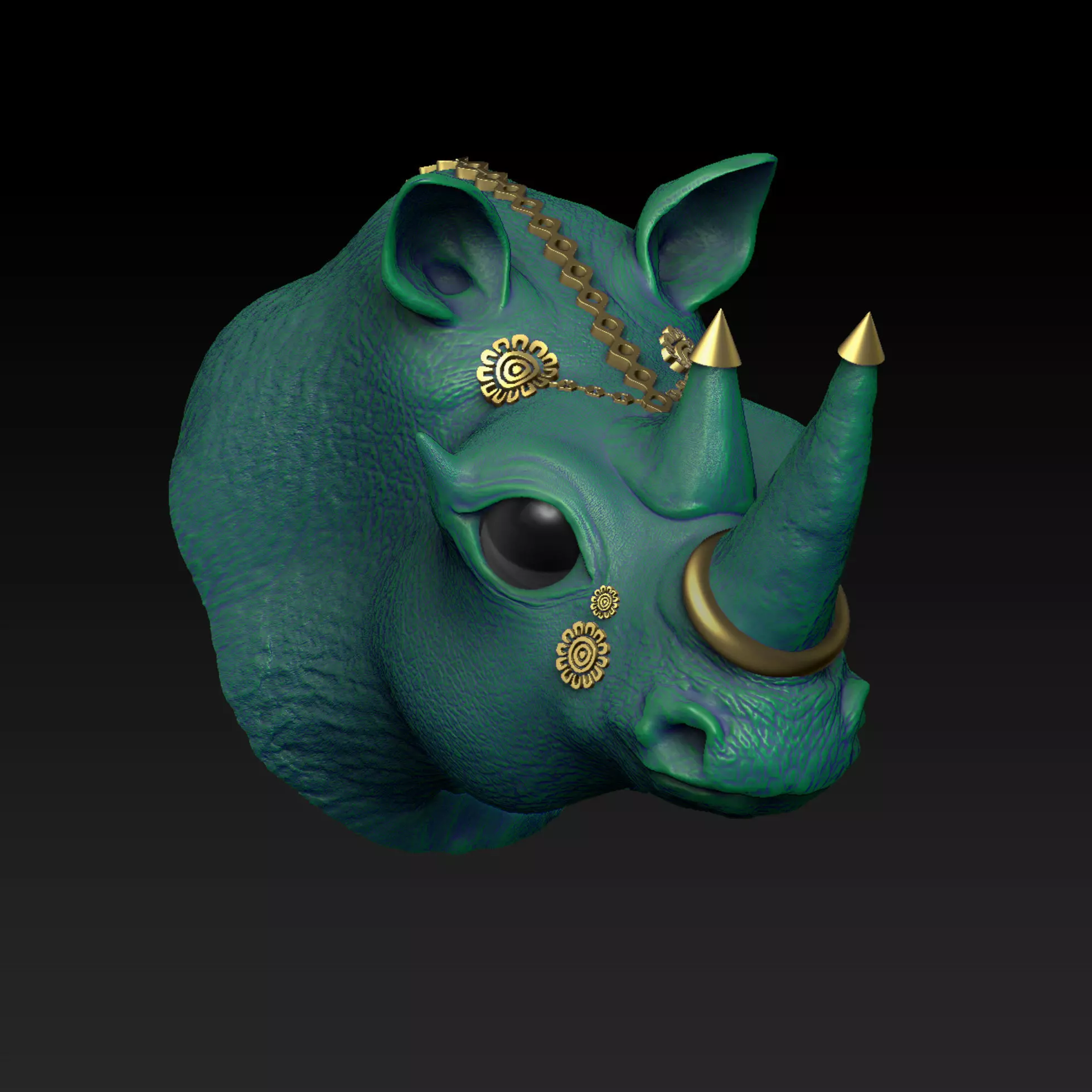 Fantasia Fauna Kifaru Rhinoceros 3D print model