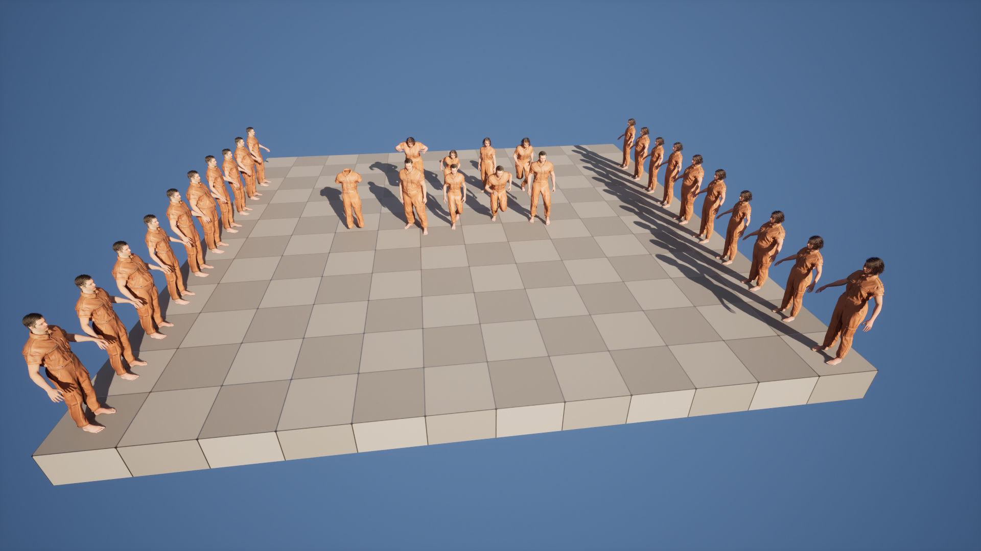 Overalls 211 - All MH Bodies - UE5 Skeletons - Rigged Low-poly 3D model_13