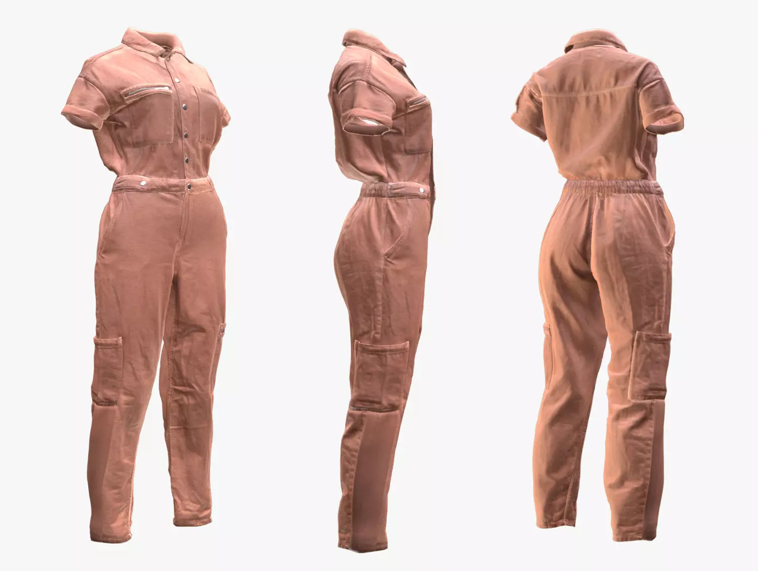 Overalls 211 - All MH Bodies - UE5 Skeletons - Rigged Low-poly 3D model_0