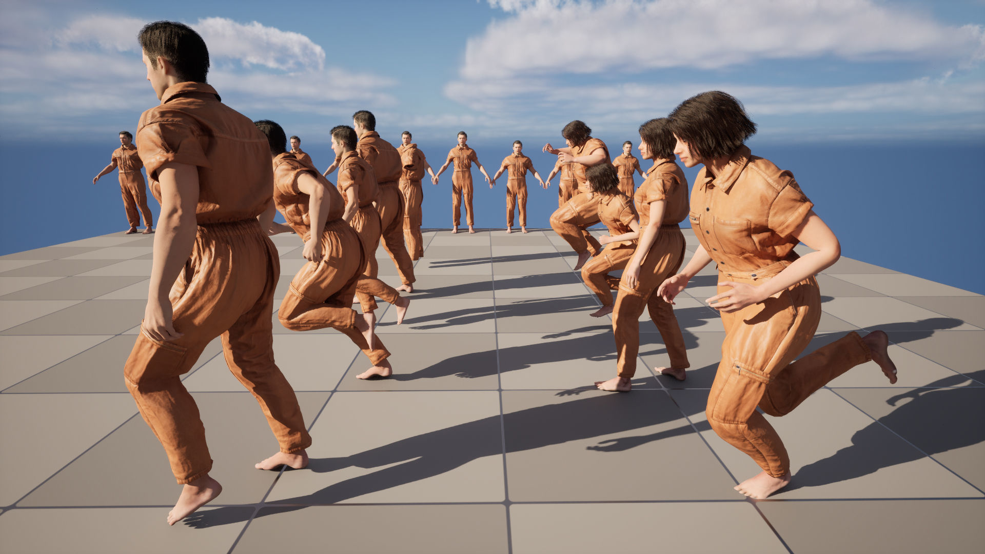 Overalls 211 - All MH Bodies - UE5 Skeletons - Rigged Low-poly 3D model_17