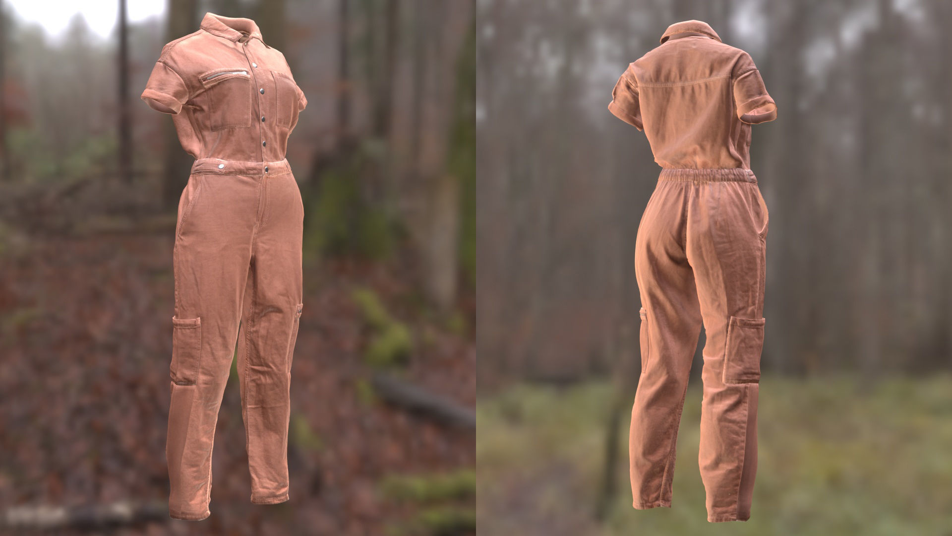 Overalls 211 - All MH Bodies - UE5 Skeletons - Rigged Low-poly 3D model_10