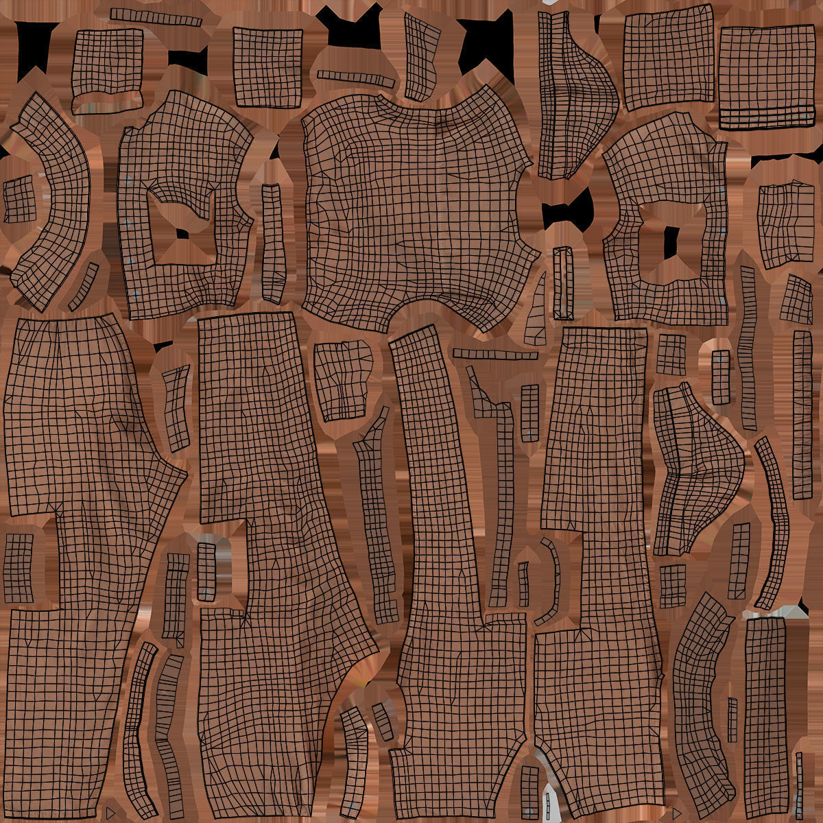 Overalls 211 - All MH Bodies - UE5 Skeletons - Rigged Low-poly 3D model_12
