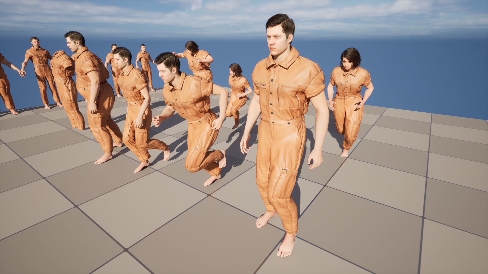 Overalls 211 - All MH Bodies - UE5 Skeletons - Rigged Low-poly 3D model_14