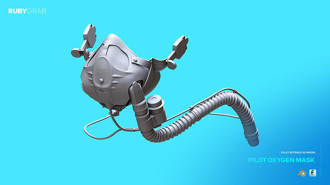 Pilot Oxygen Mask 3D model