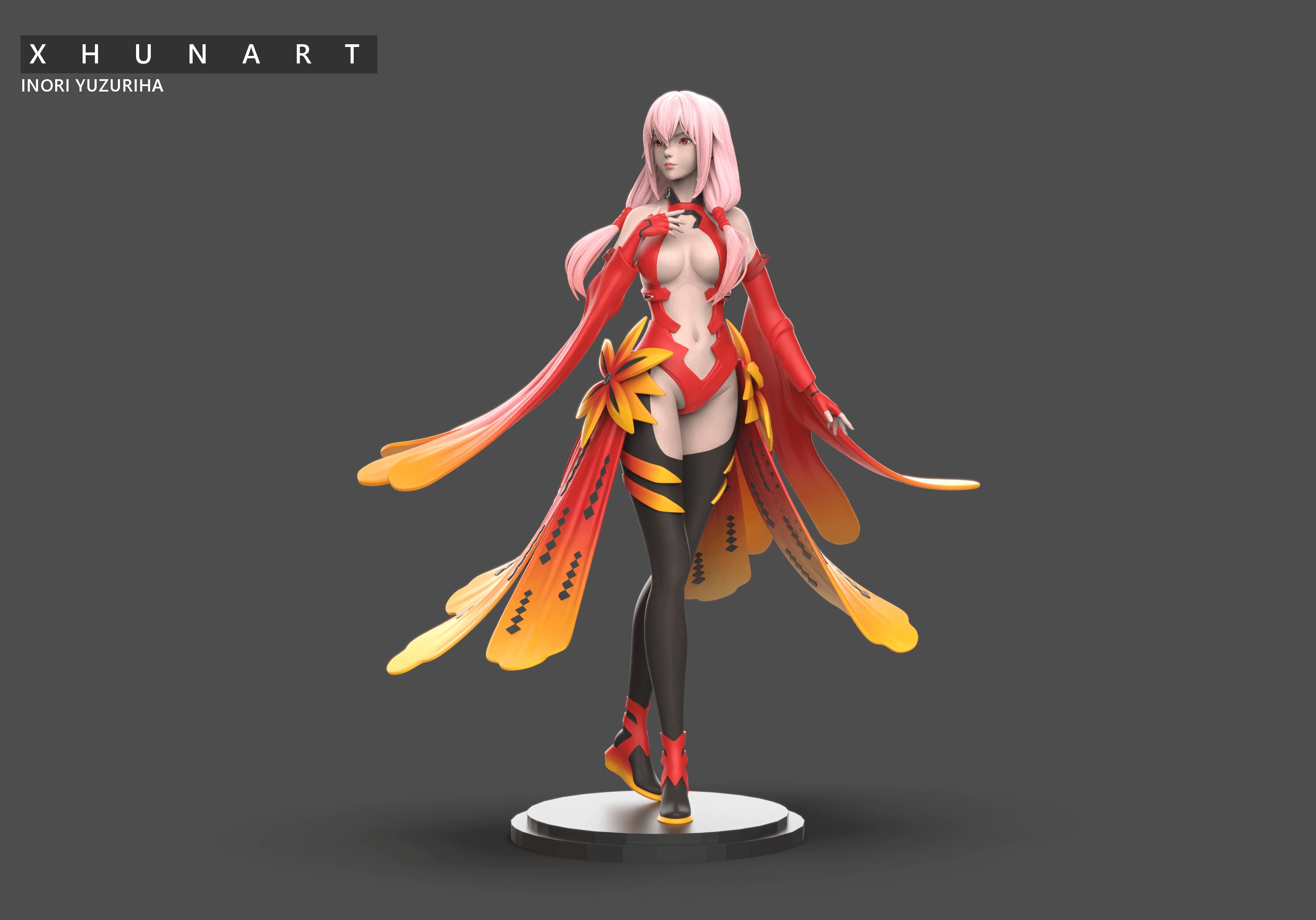 Inori Yuzuriha STL file 3D print model_5