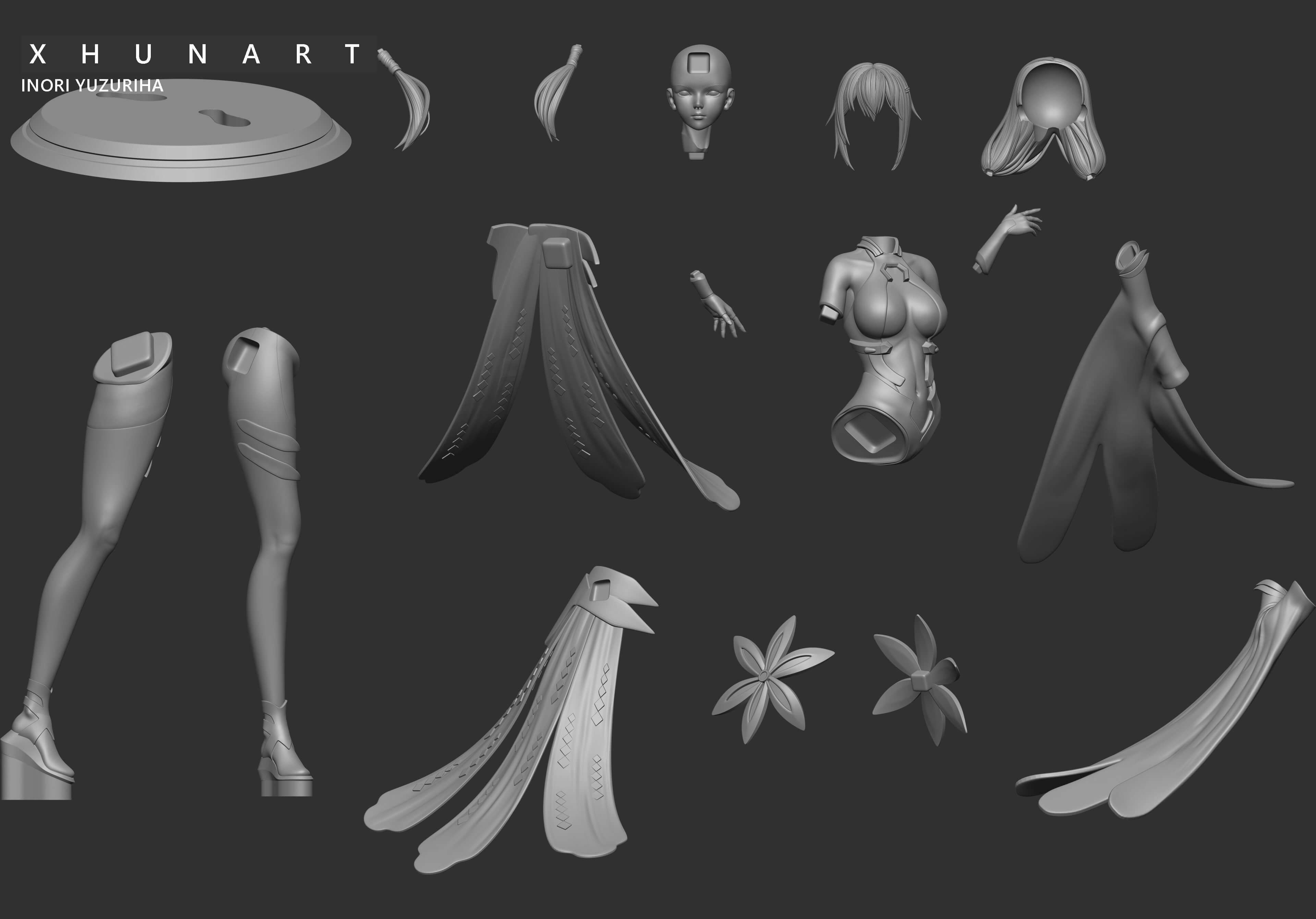 Inori Yuzuriha STL file 3D print model_6