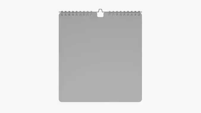 Basic Wall Calendar Short - Geometry Only No Materials