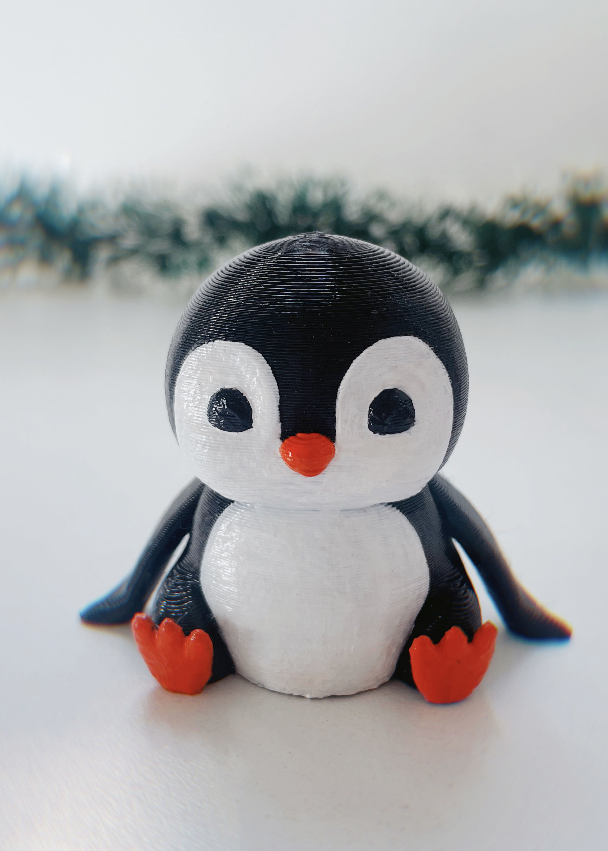 Flexi Penguin with sled - No supports 3D print model_1