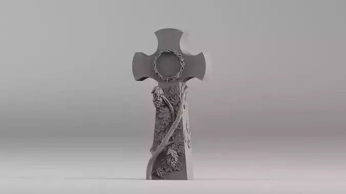 001569 Decorative cross 3D print model
