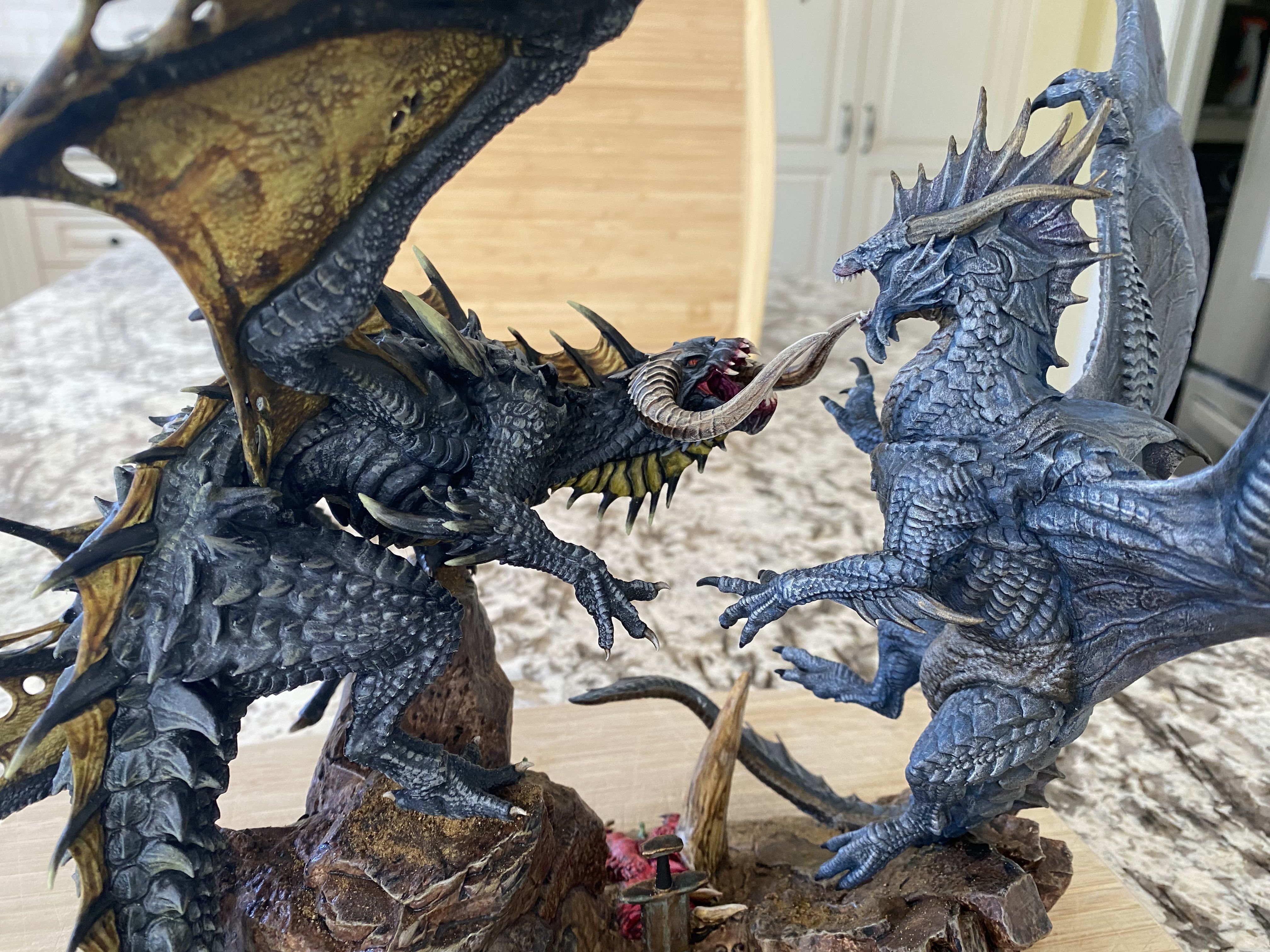 Diorama Dark Dragon VS Grey Dragon  3D print model_3