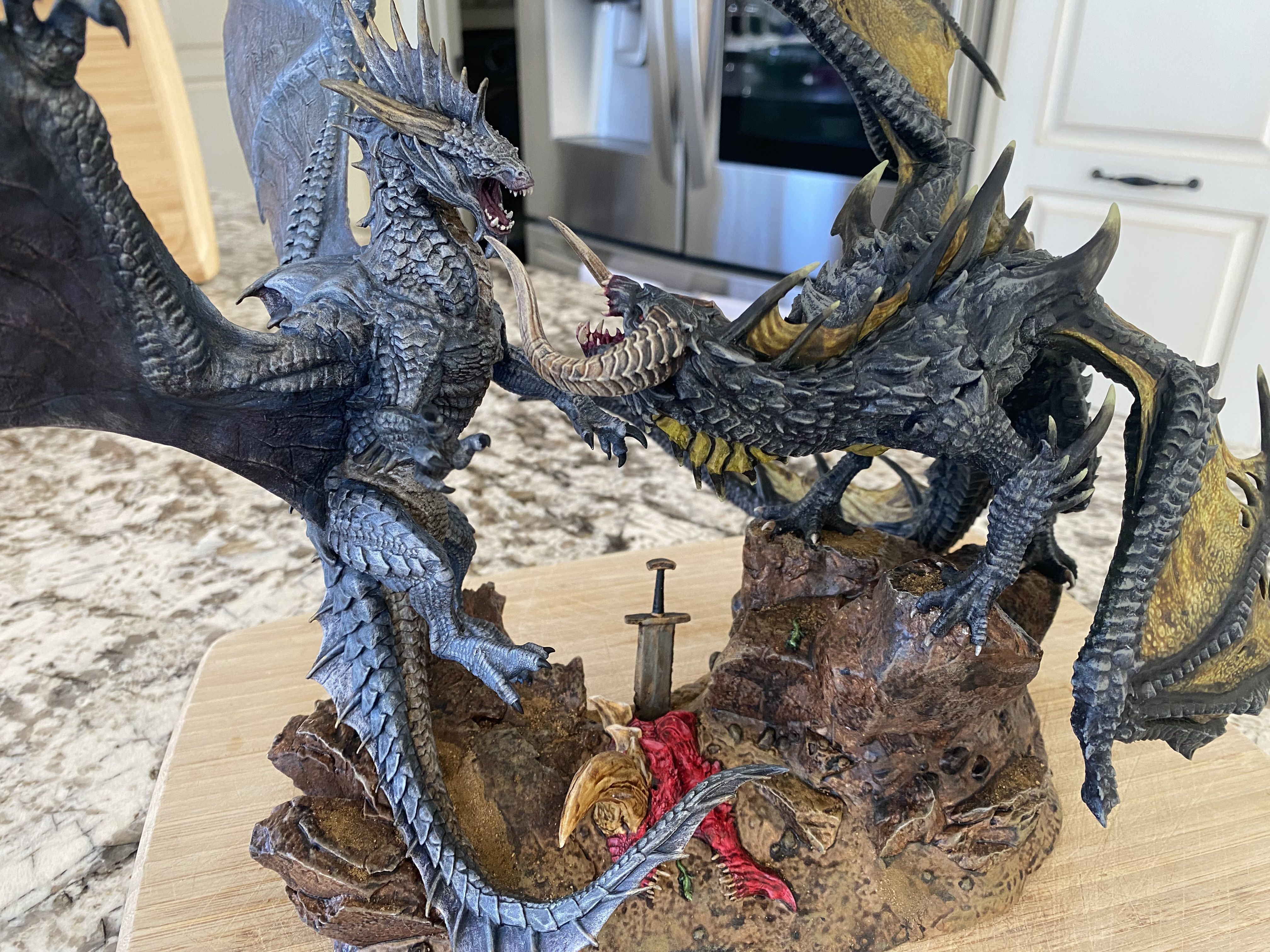 Diorama Dark Dragon VS Grey Dragon  3D print model_2