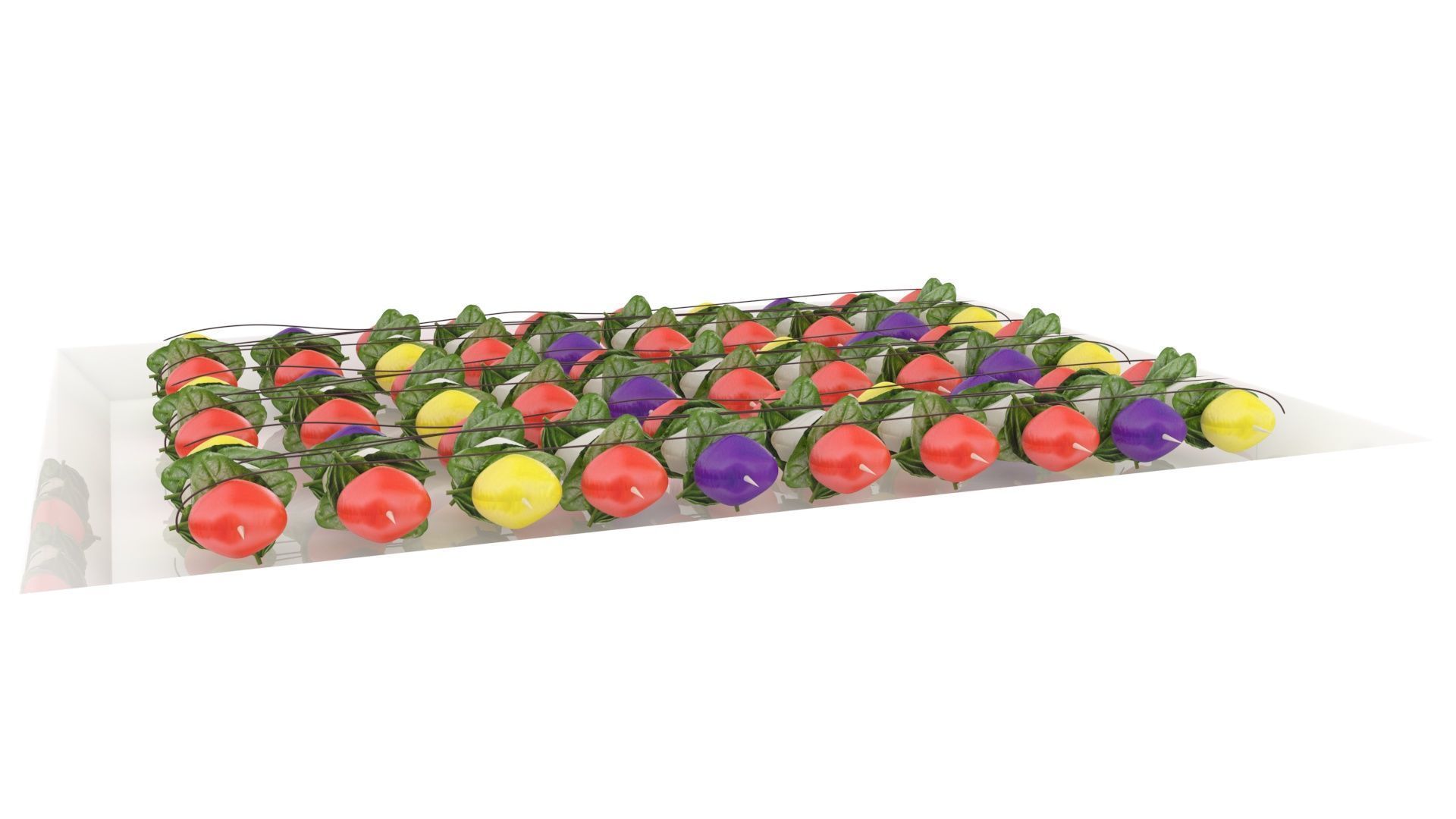 Bowl of Caprese Skewers 3D model_13