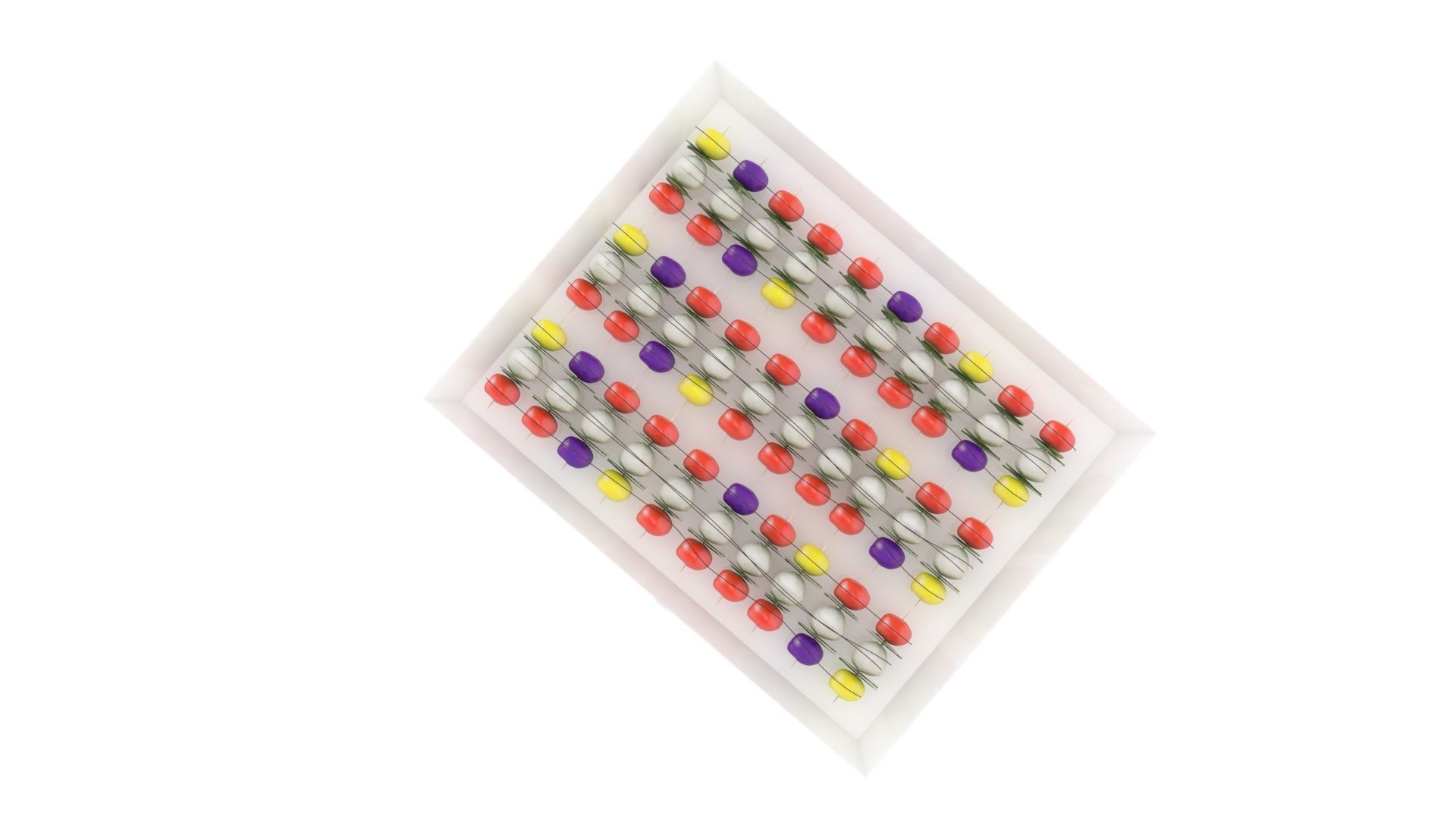 Bowl of Caprese Skewers 3D model_12